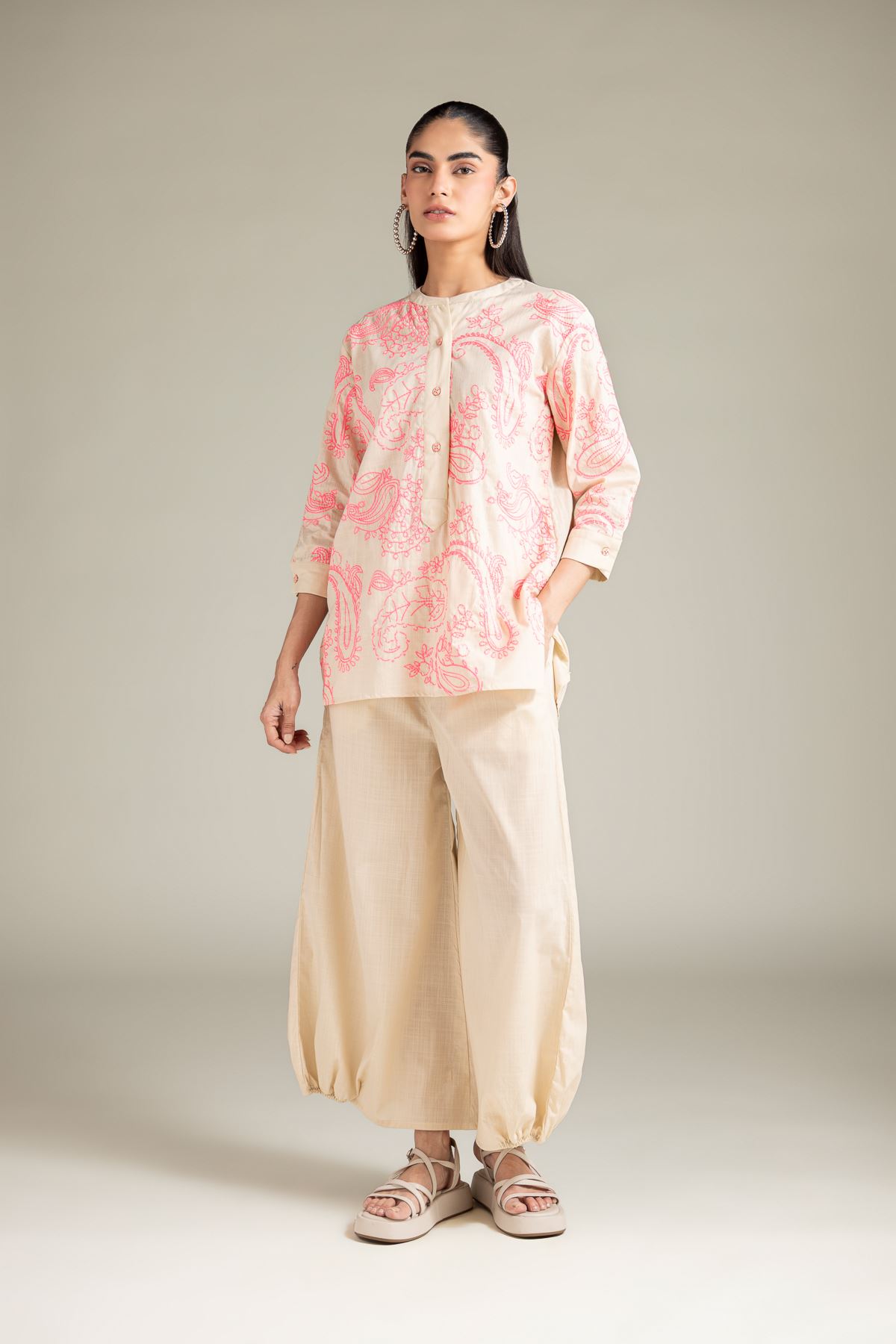 Textured Cotton Shirt - 6-26-101-A-F-VG