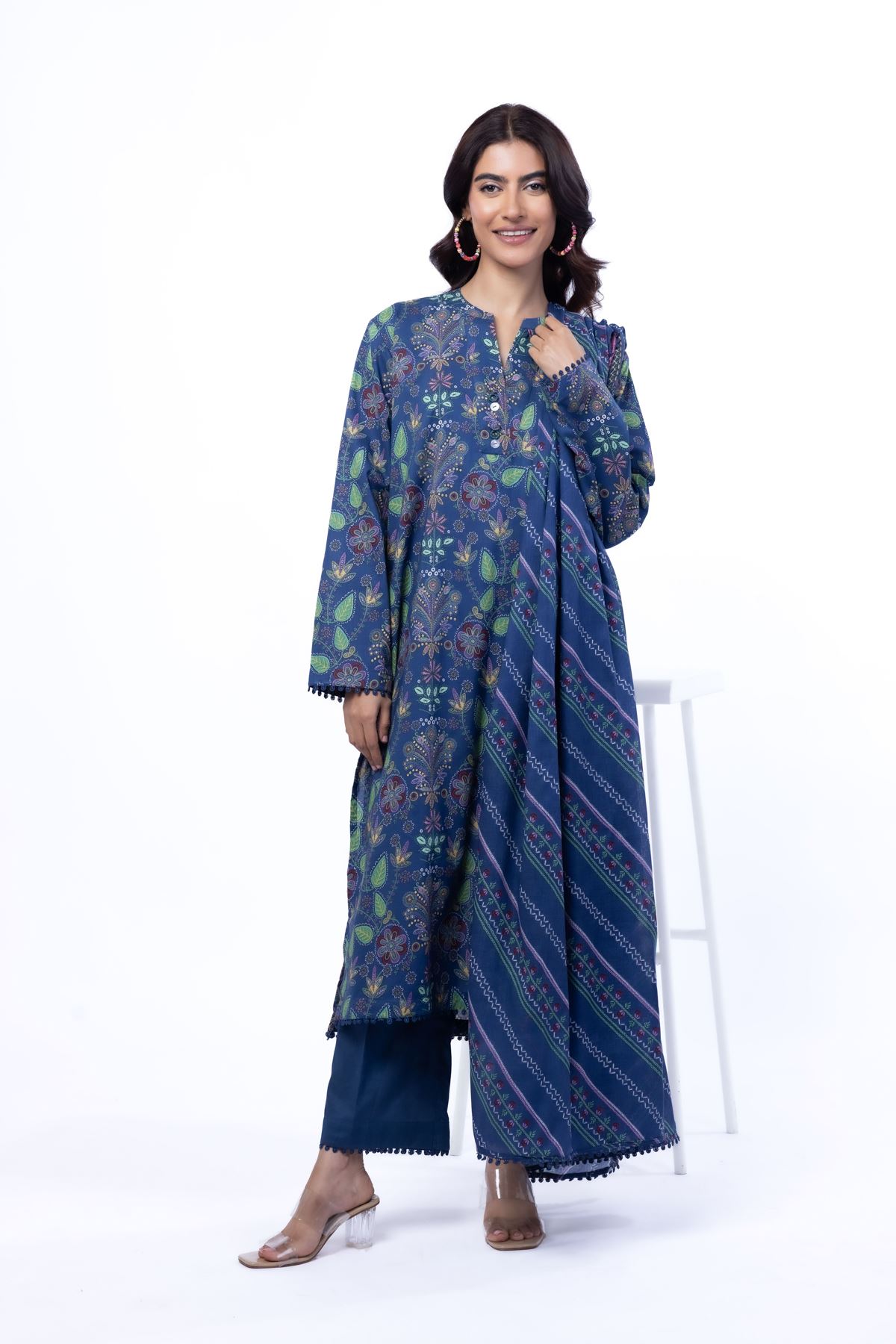 Printed Cotton Fabrics 3 Piece - A112-26-107EC1-VG