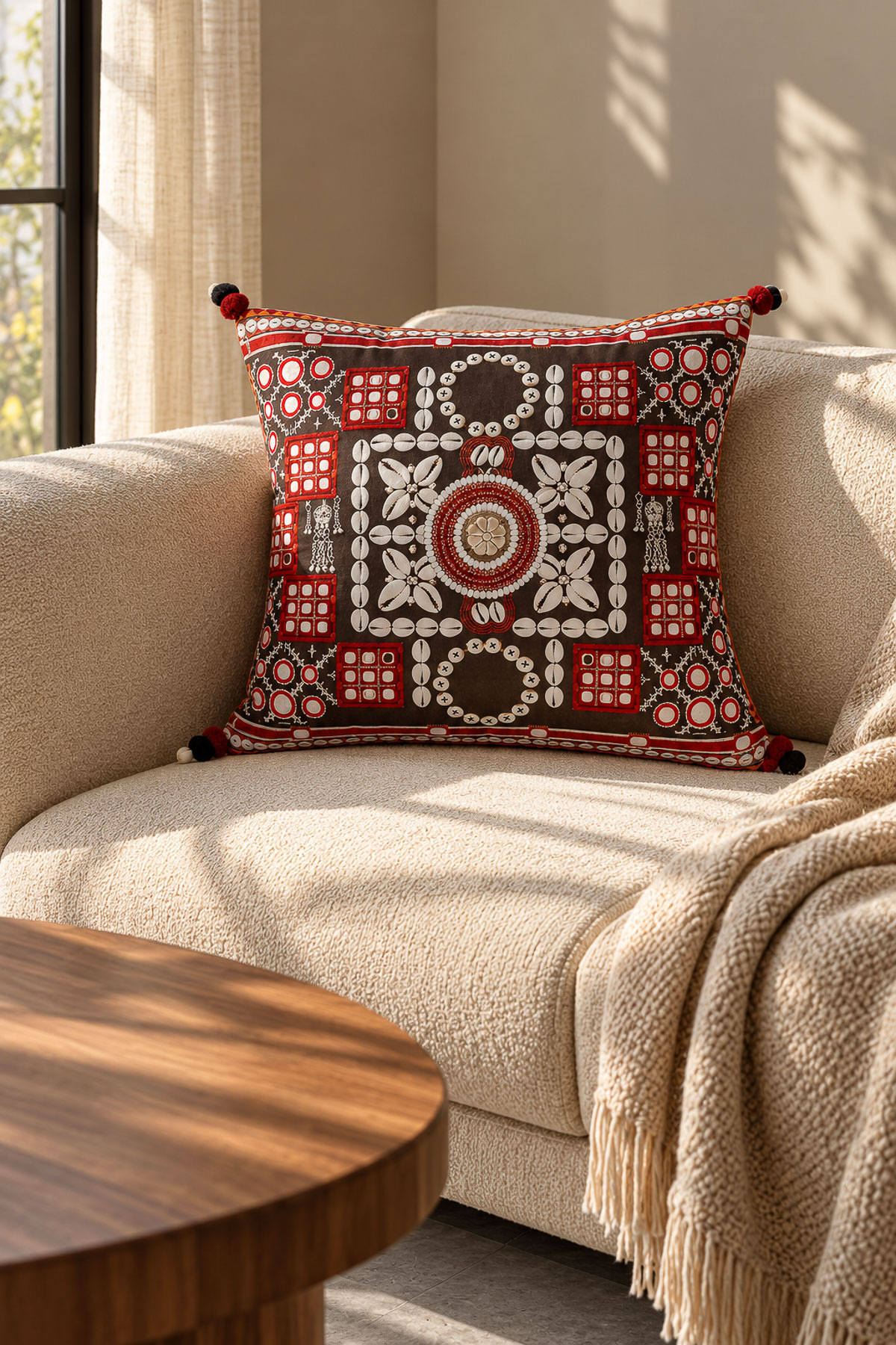 Printed Poly Sateen 16x16in Cushion Cover - 2-26-202-A-D-VG