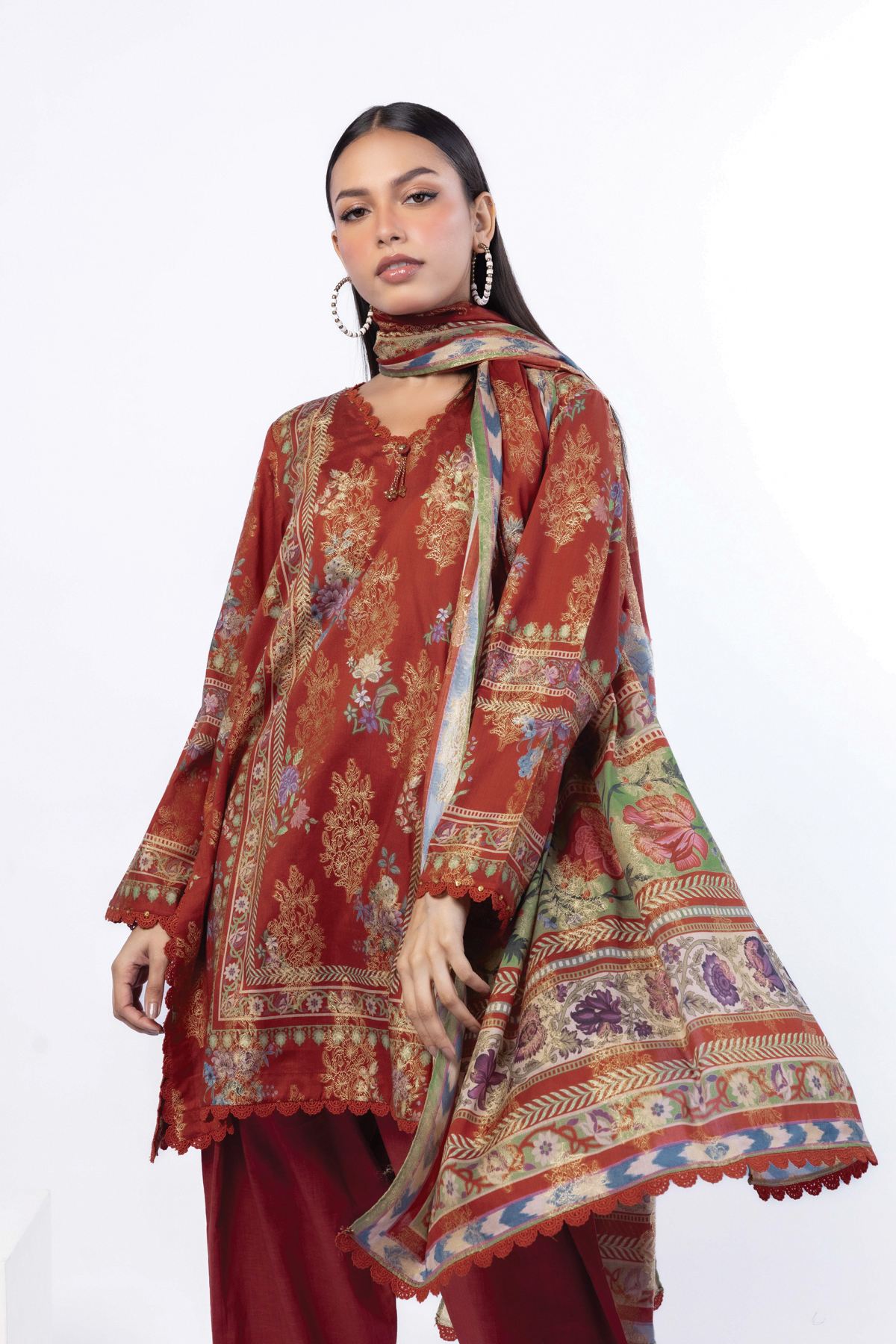 Printed Jacquard Tailored 3 Piece - T-A33-26-106FA-VG