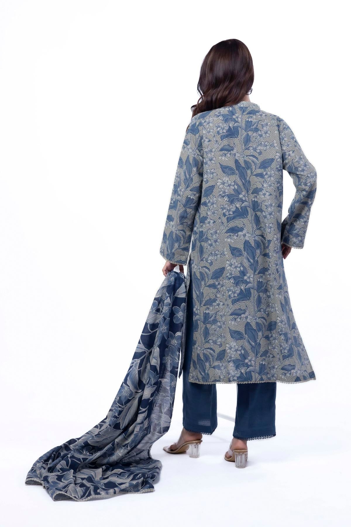 Printed Light Khaddar Tailored 3 Piece - LKN28BST-VG