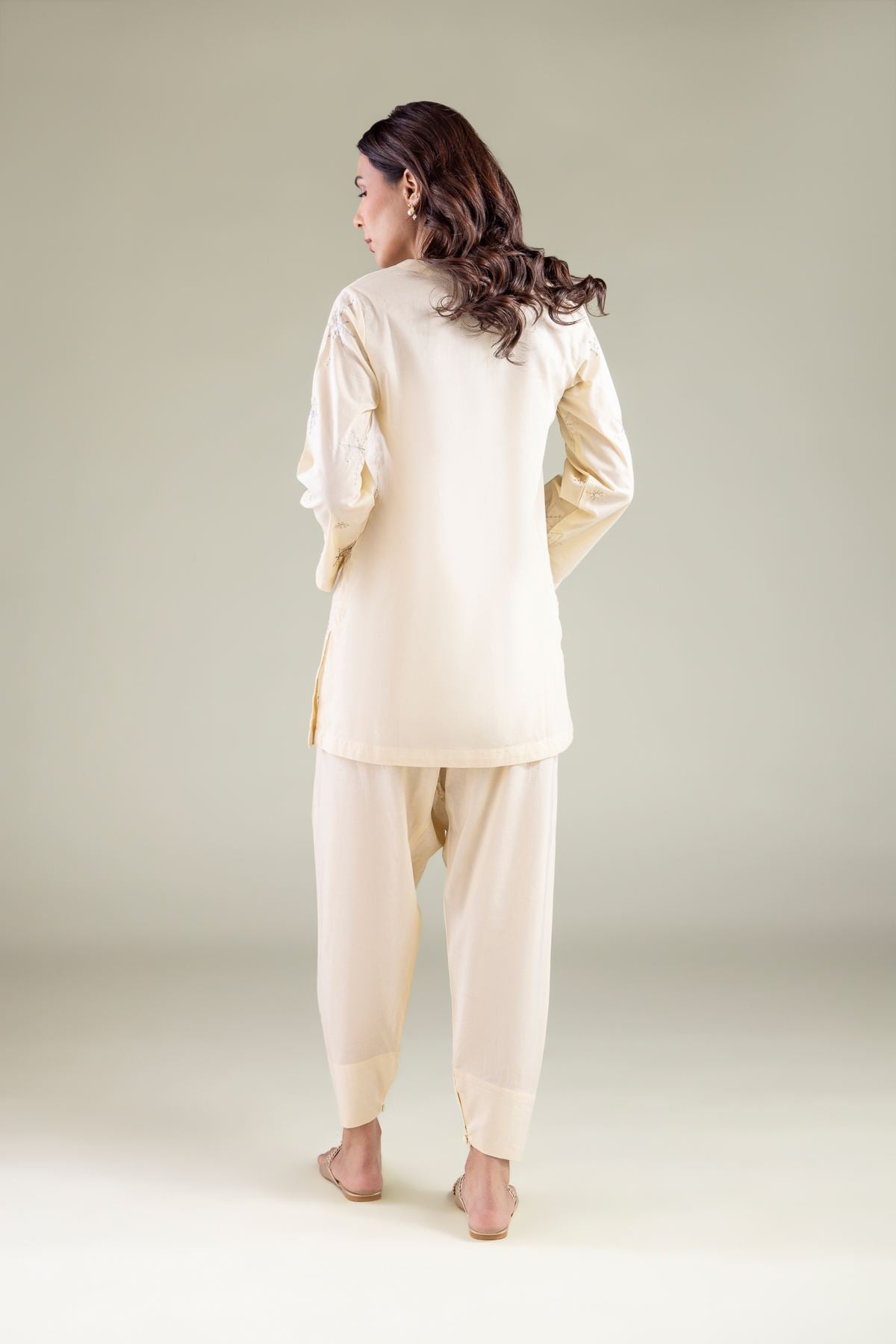 Embroidered Cambric Kurta - 1-26-127-A-E-VG
