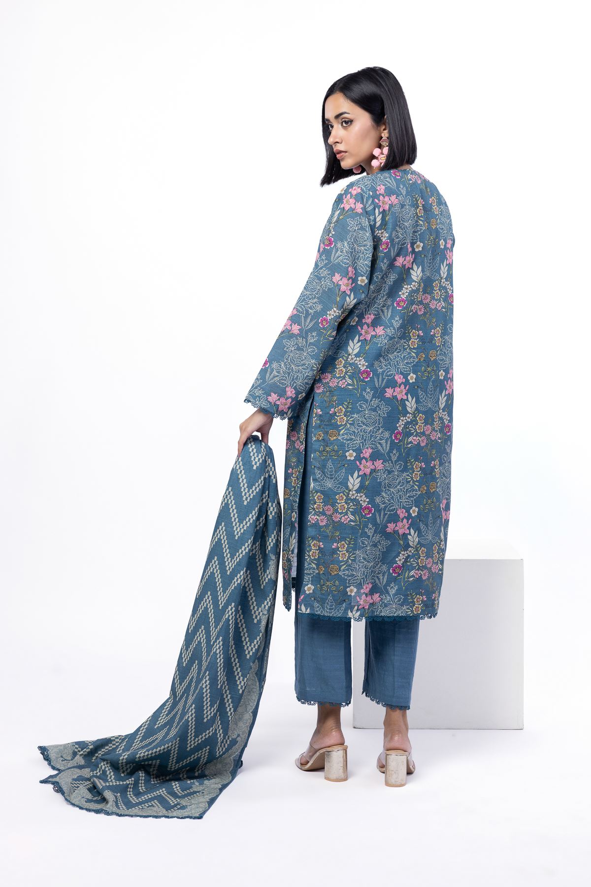 Printed Light Khaddar Tailored 3 Piece - KW30AST-VG