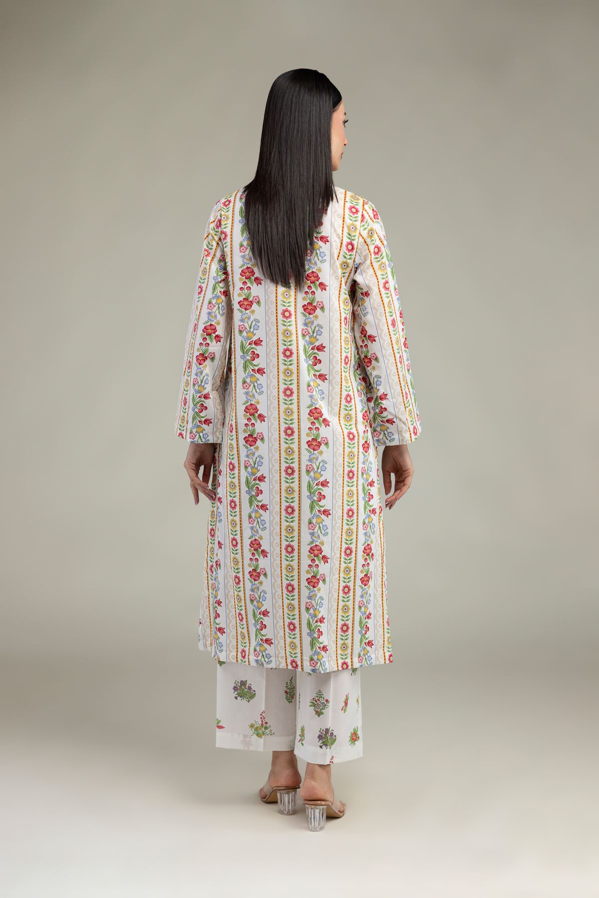 Embroidered Lawn Fabrics 2 Piece | Top and Bottom - A22-26-214FH1-VG