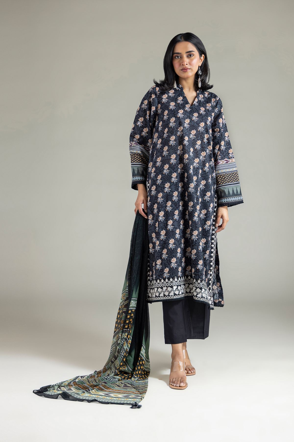 Embroidered Lawn Printed Lawn Dress - T-A33-26-107FG-VG