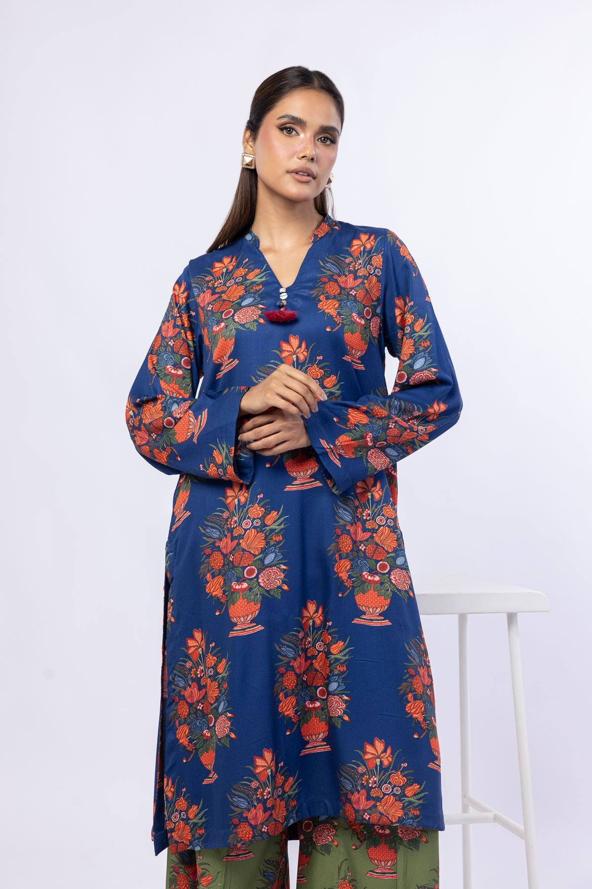 Printed Viscose Crepe Kurta - 25-09-9S1-01TA-VG