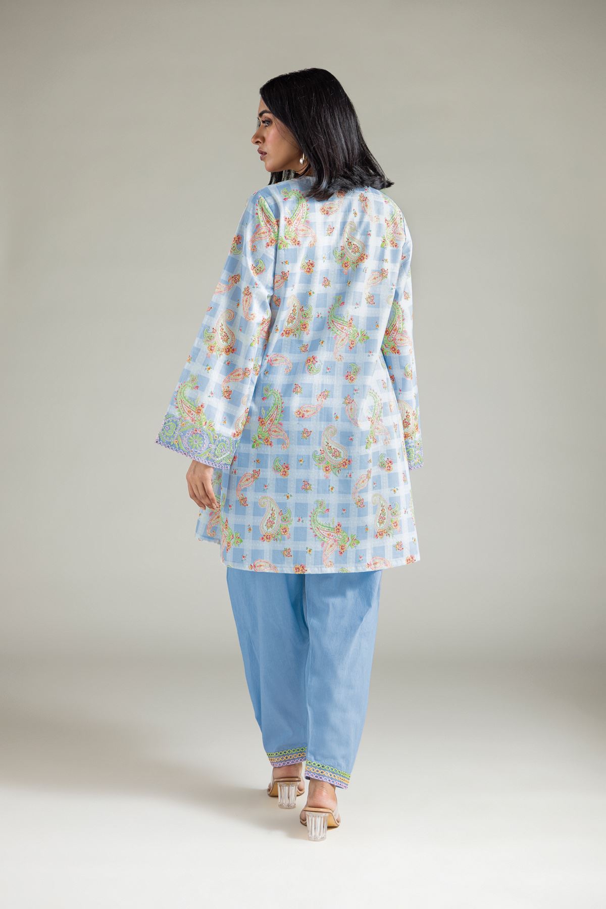 Embroidered Textured Lawn Fabrics 2 Piece | Top and Bottom - A112-26-120EA2-VG