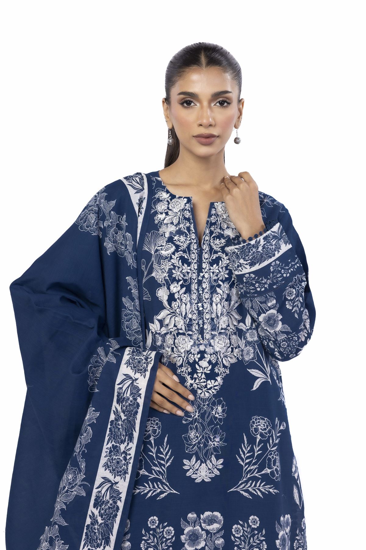 Embroidered Khaddar Fabrics 3 Piece - KN19A-VG