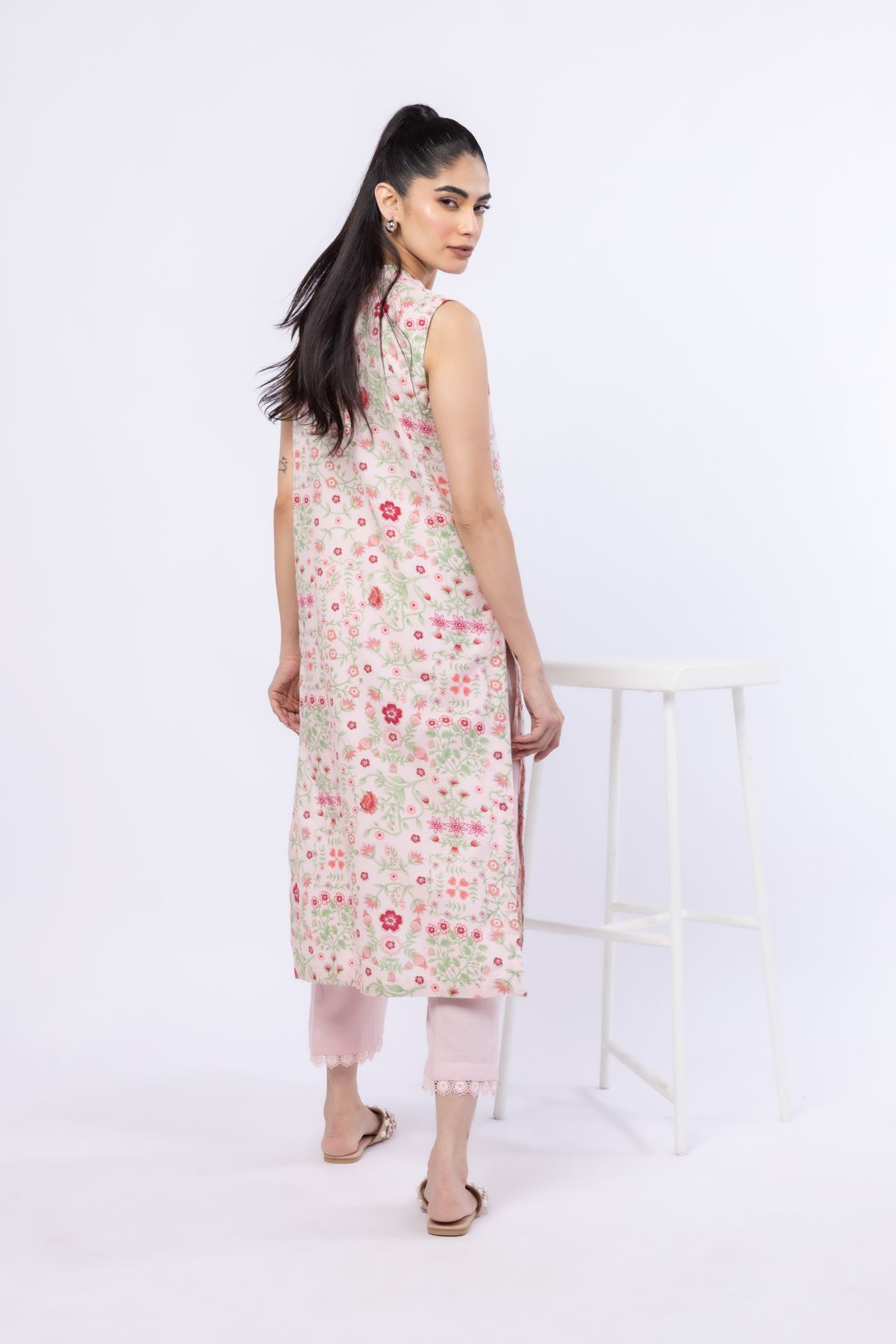 Printed Cotton Dobby Kurta - 1-26-119-A-F-VG