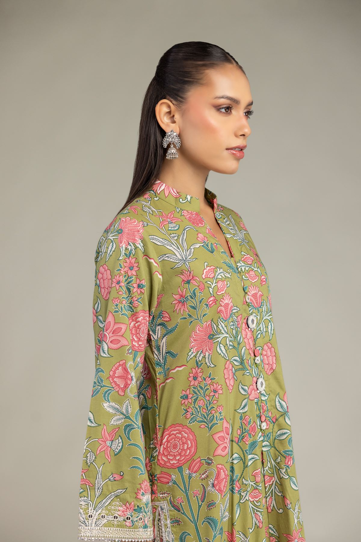 Embroidered Cotton Viscose Cotton Viscose Kurta - 12-26-106-F-D-VG