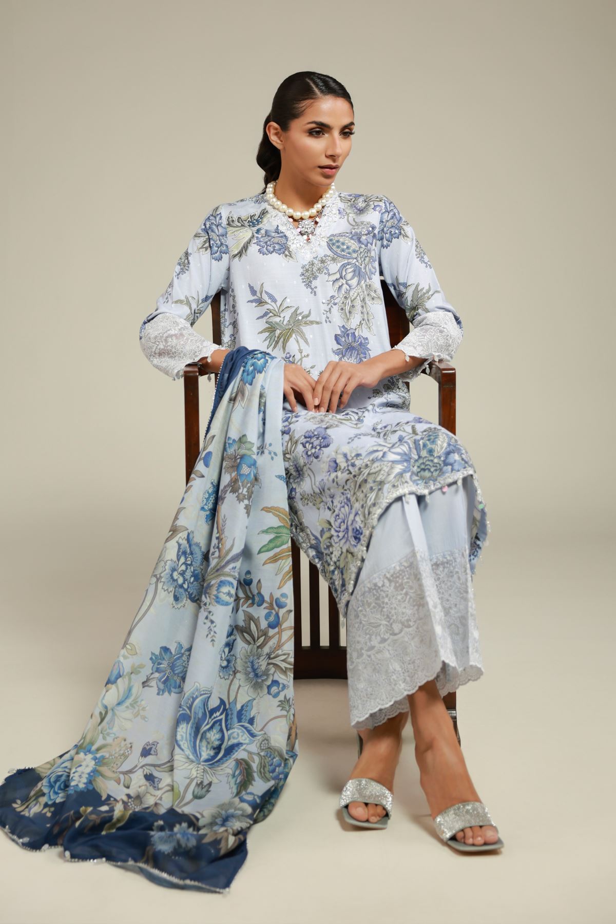 Printed Mesuri Dupatta - 25-12-12S4-09TA-VG