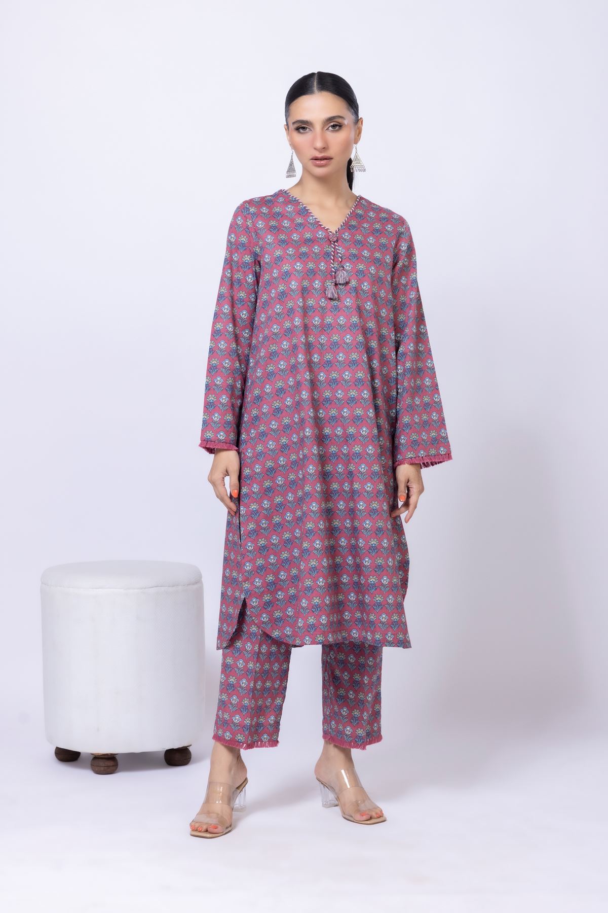 Printed Cotton Dobby Kurta - 25-07-7E7-09TA-VG