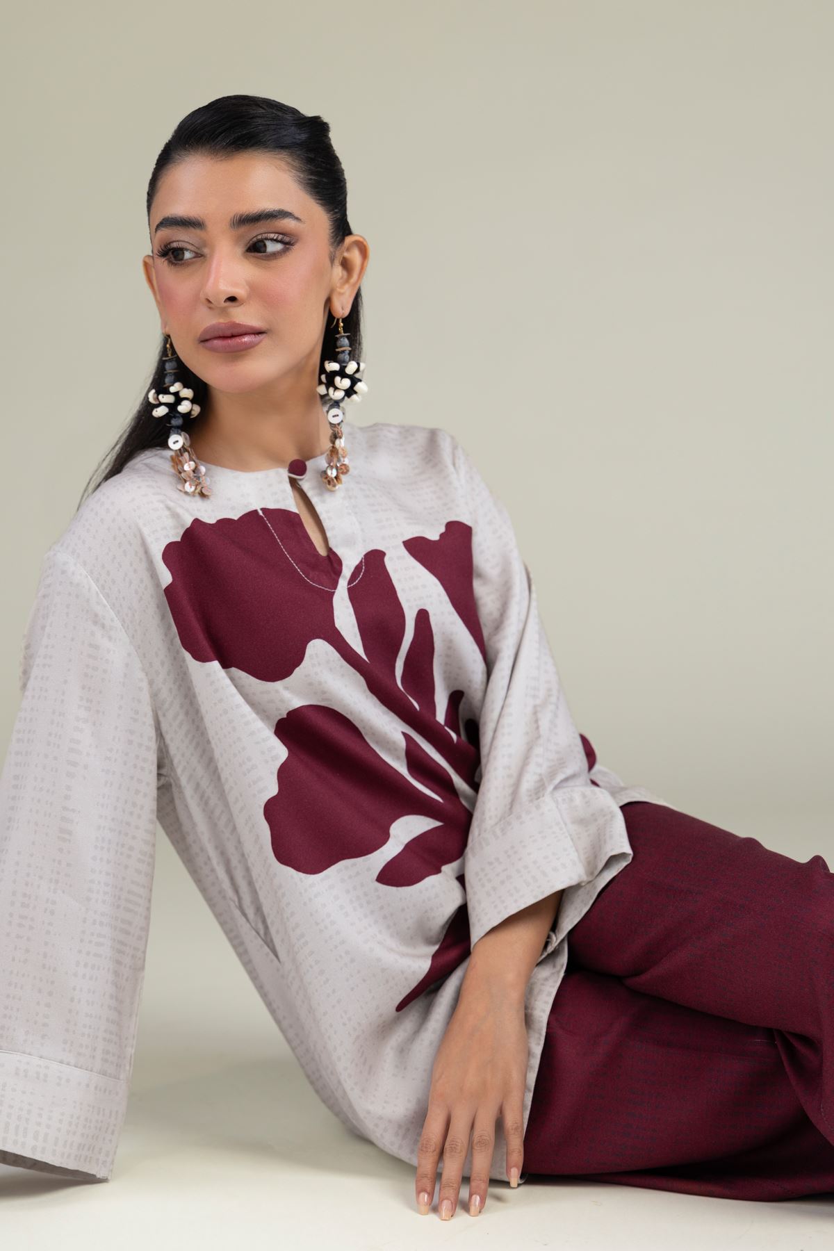Printed Viscose Crepe Floral Viscose Shirt - 6-26-206-A-A1-VG