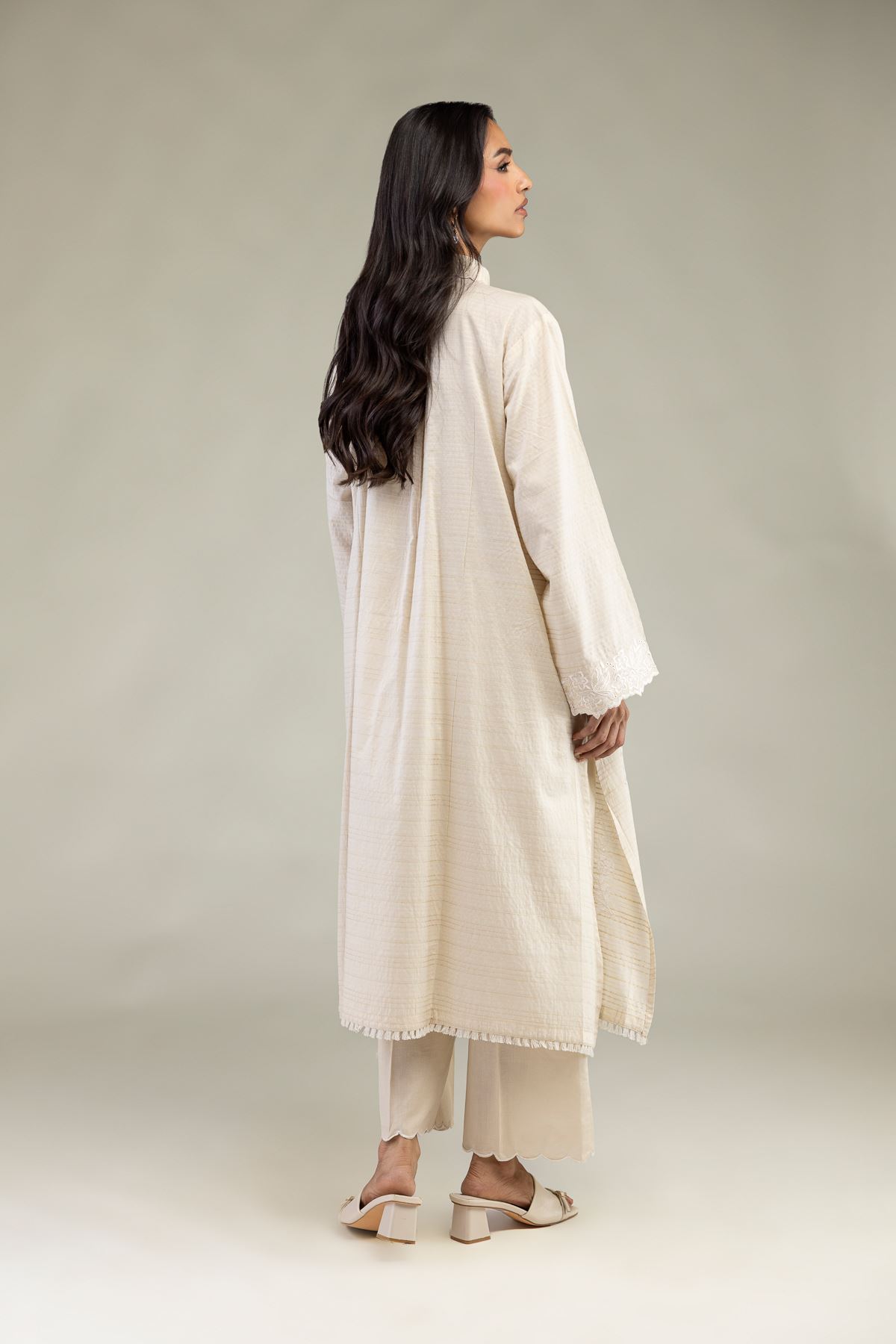 Embroidered Messuri Dobby Messuri Tailored 3-Piece - 8-26-303-A-C1-VG