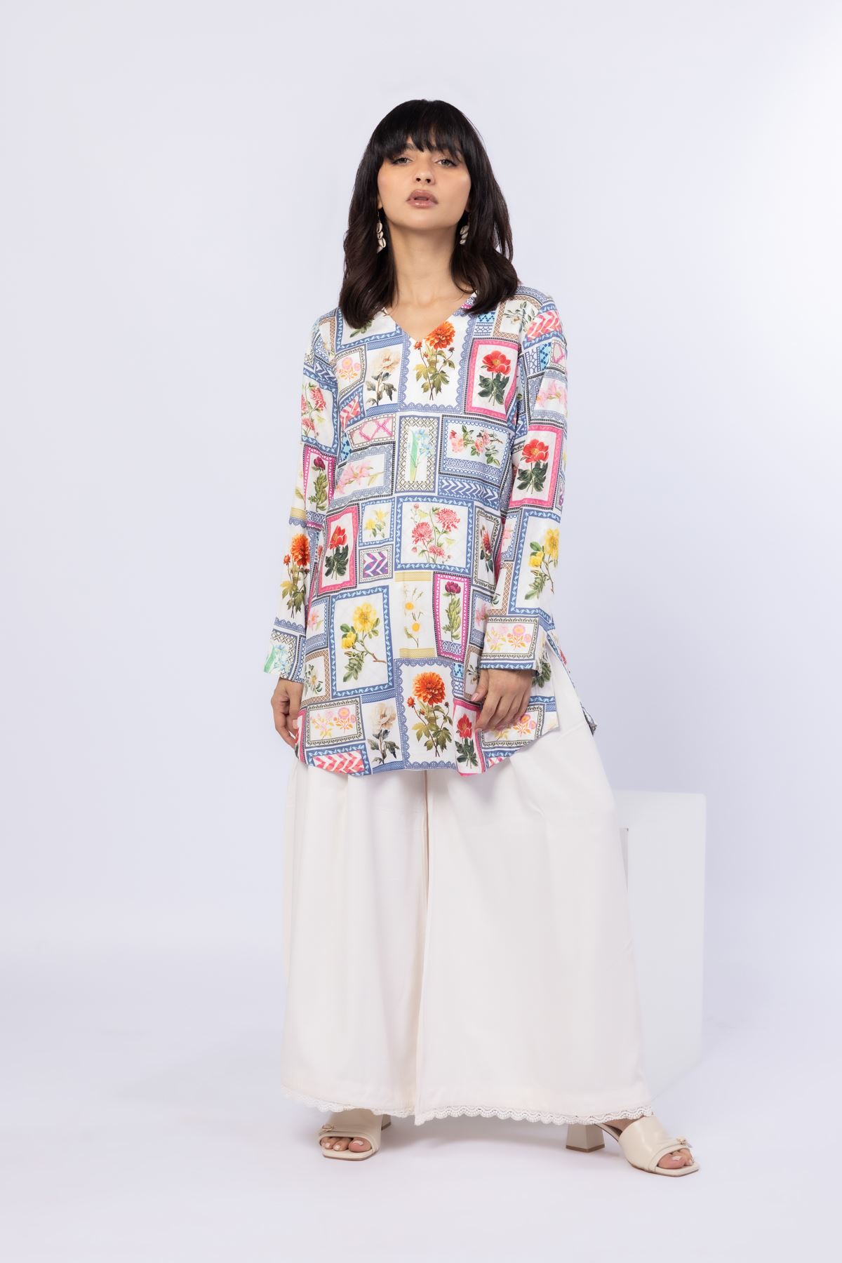 Buy Kurta | 1850.00 PKR | 25-06-6E5-04TA-VG_MULTI | Khaadi Pakistan