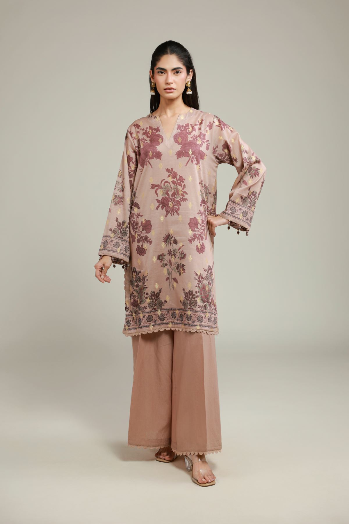 Printed Jacquard Tailored 2-Piece Set - T-A113-26-111EE1-VG