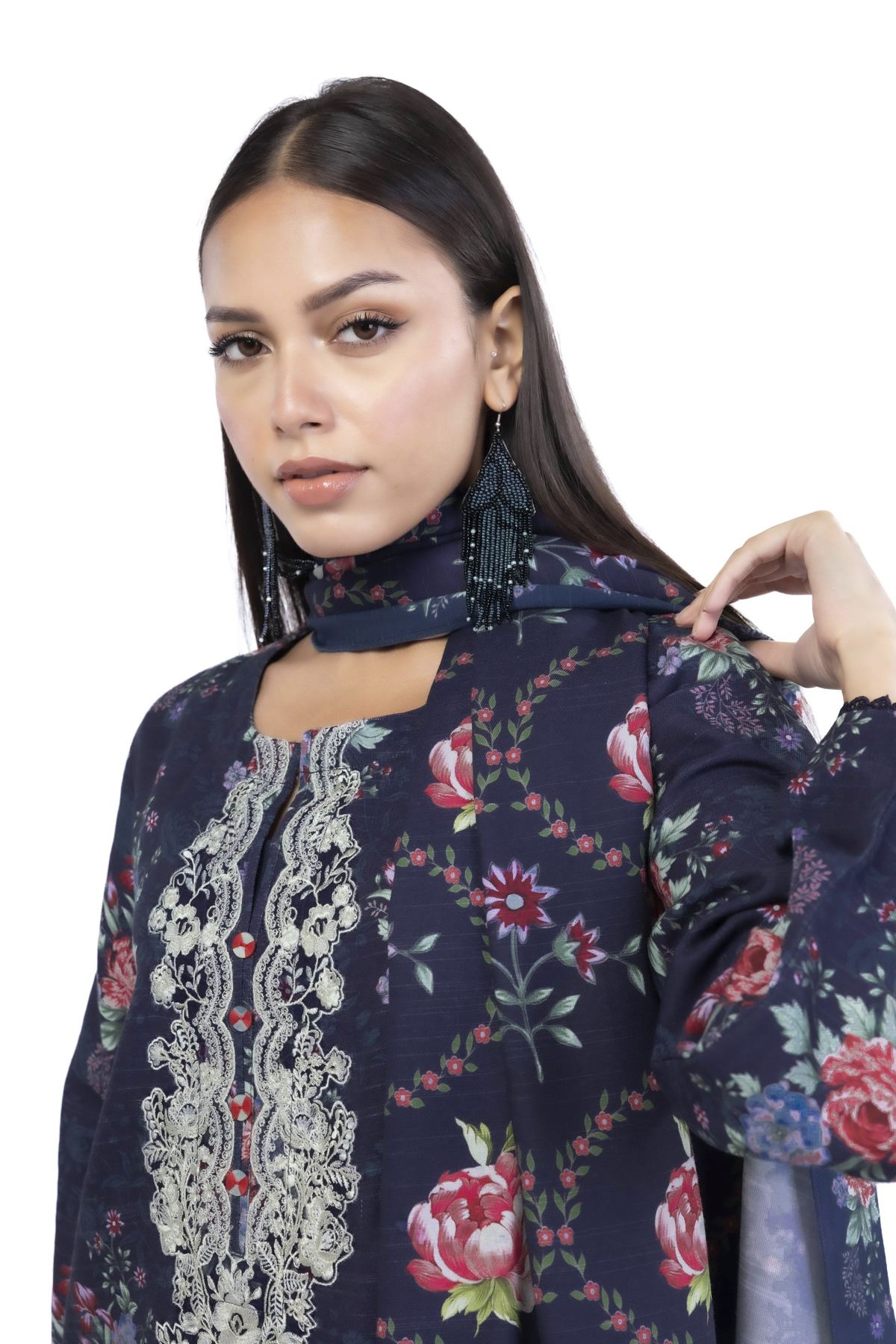 Embroidered Blended Khaddar Tailored 3 Piece - KW34AST-VG