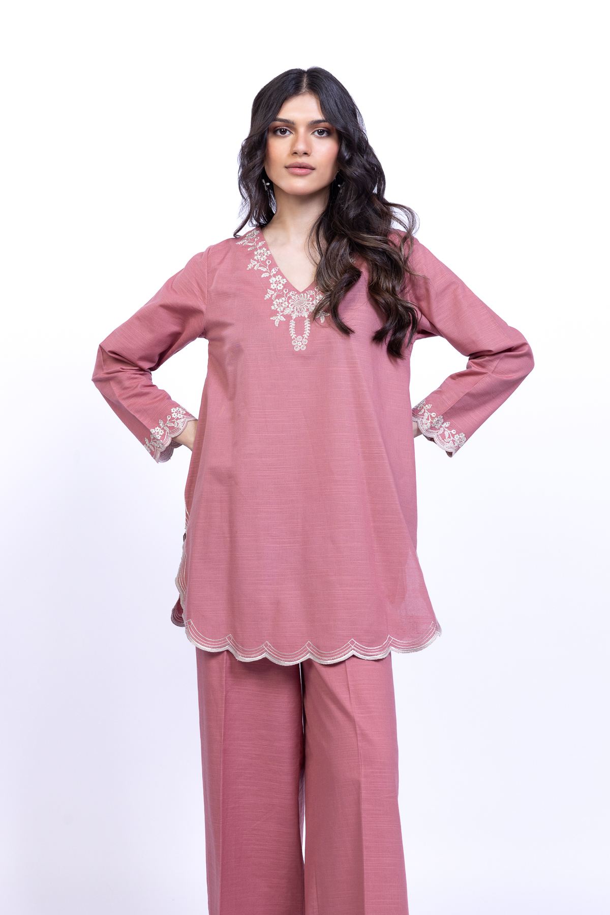 Embroidered Khaddar Kurta - 25-09-12E2-01TA-VG