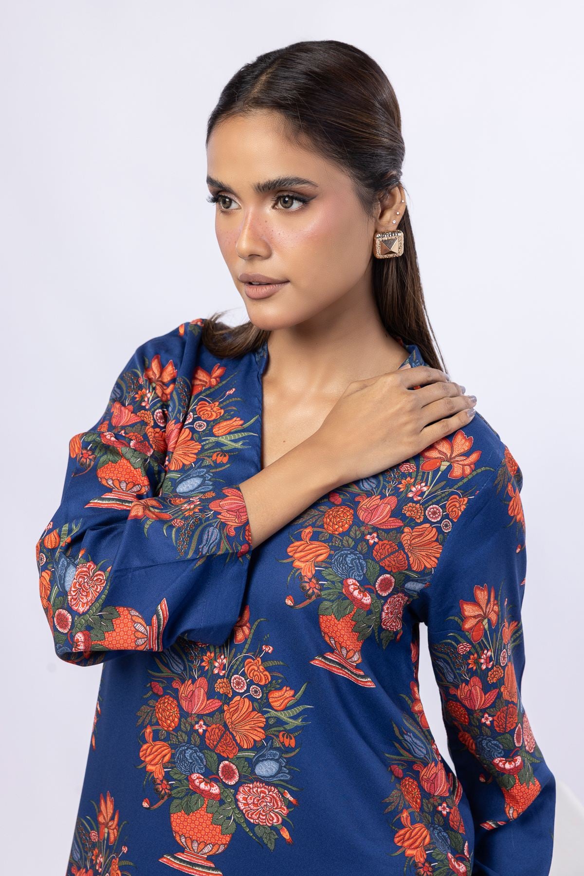 Printed Viscose Crepe Kurta - 25-09-9S1-01TA-VG