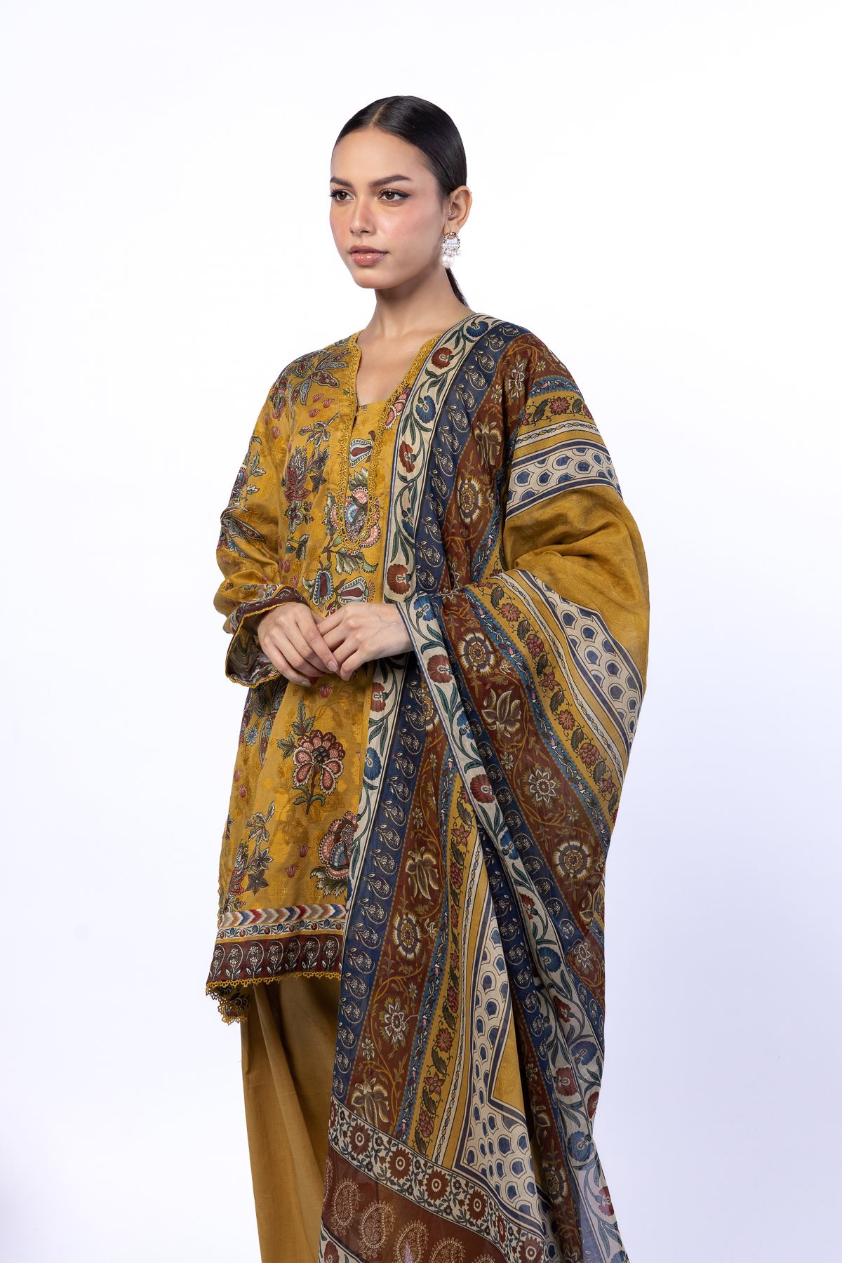 Printed Broshia Fabrics 3 Piece - A22-26-109FA1-VG
