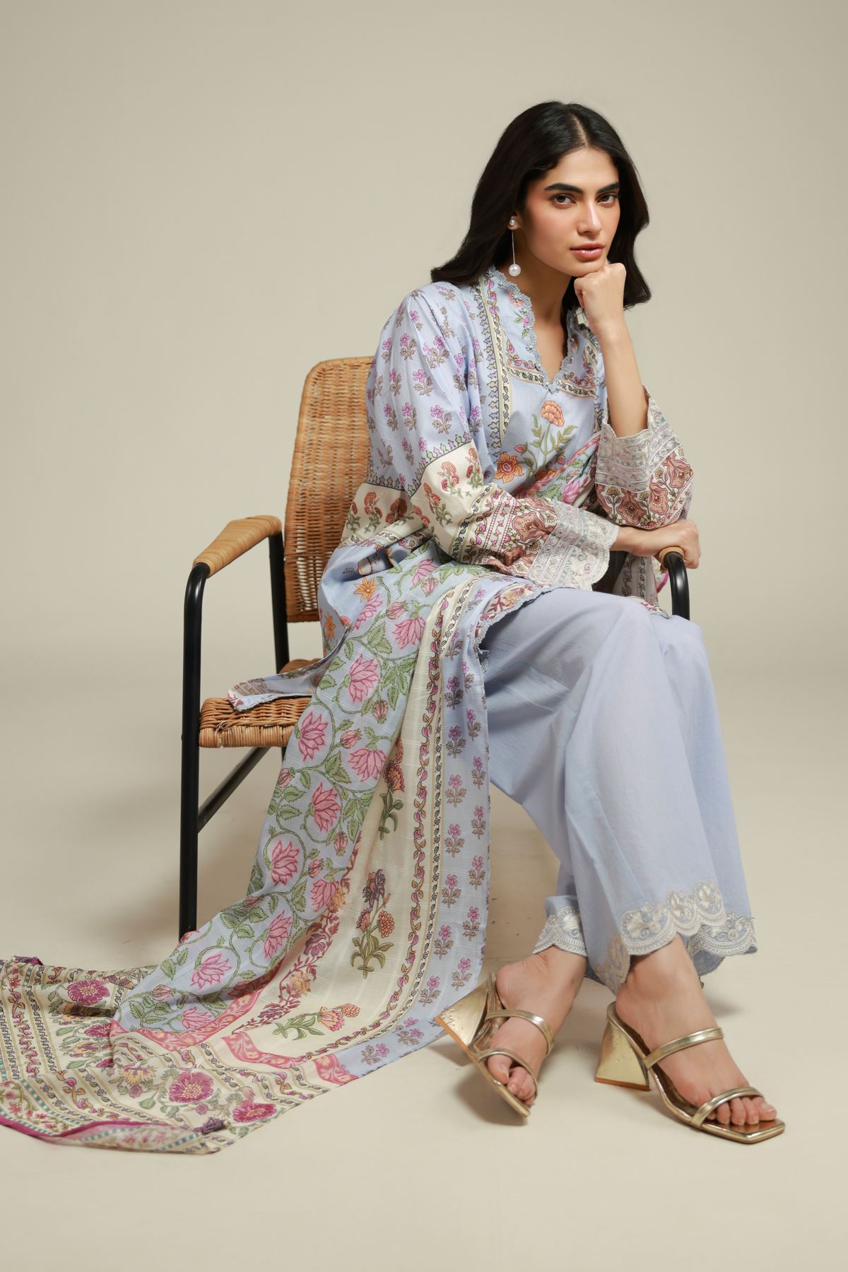 Embroidered Textured Lawn Lawn Tailored 3-Piece - T-A22-26-123FE1-VG