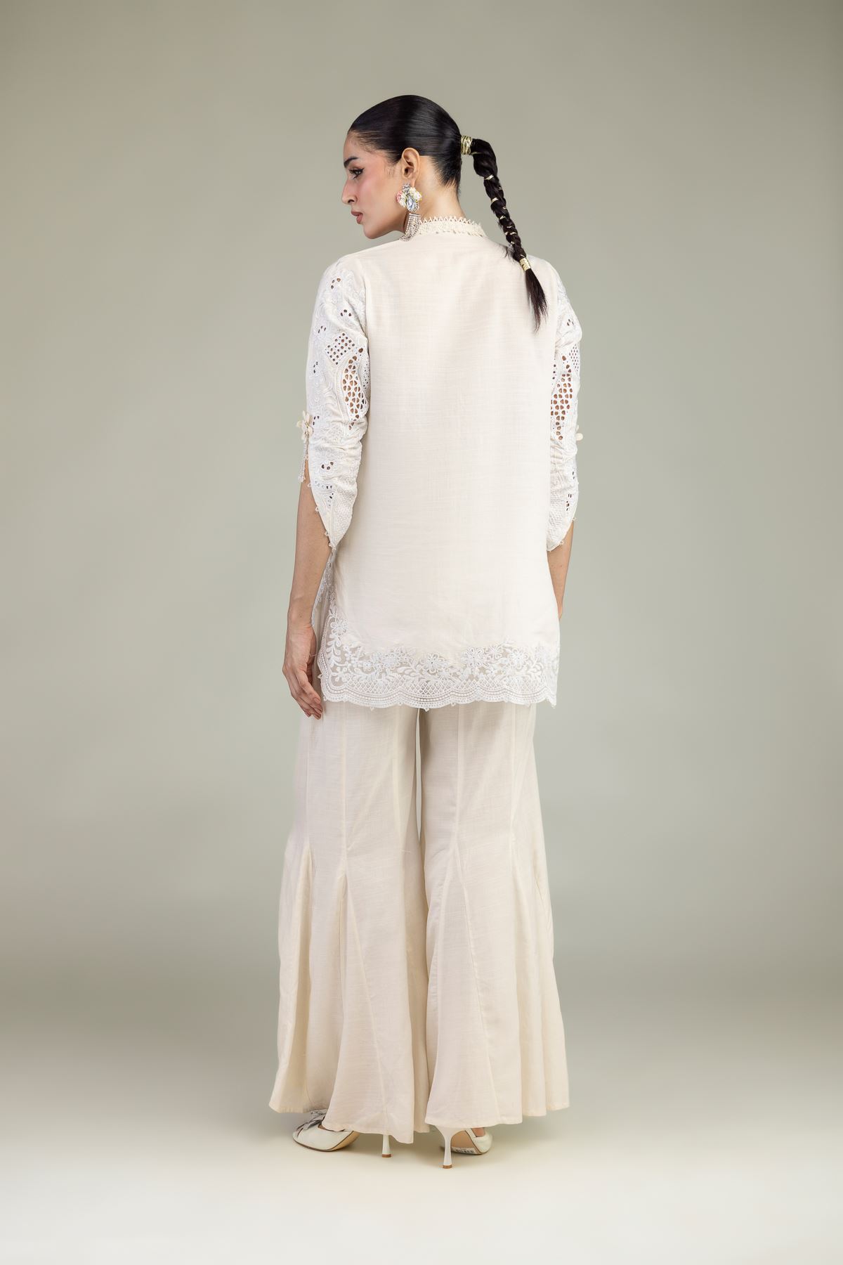 Raw Silk 2-Piece Co-ord Set - T-A11-26-118FI2-VG