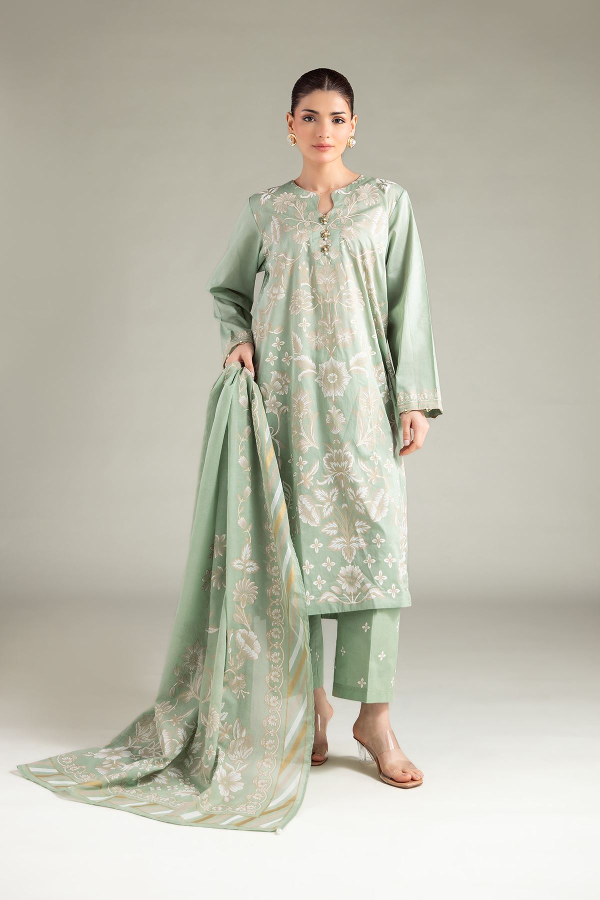 Printed Lawn Tailored 3-Piece Lawn - T-A22-26-210FH2-VG