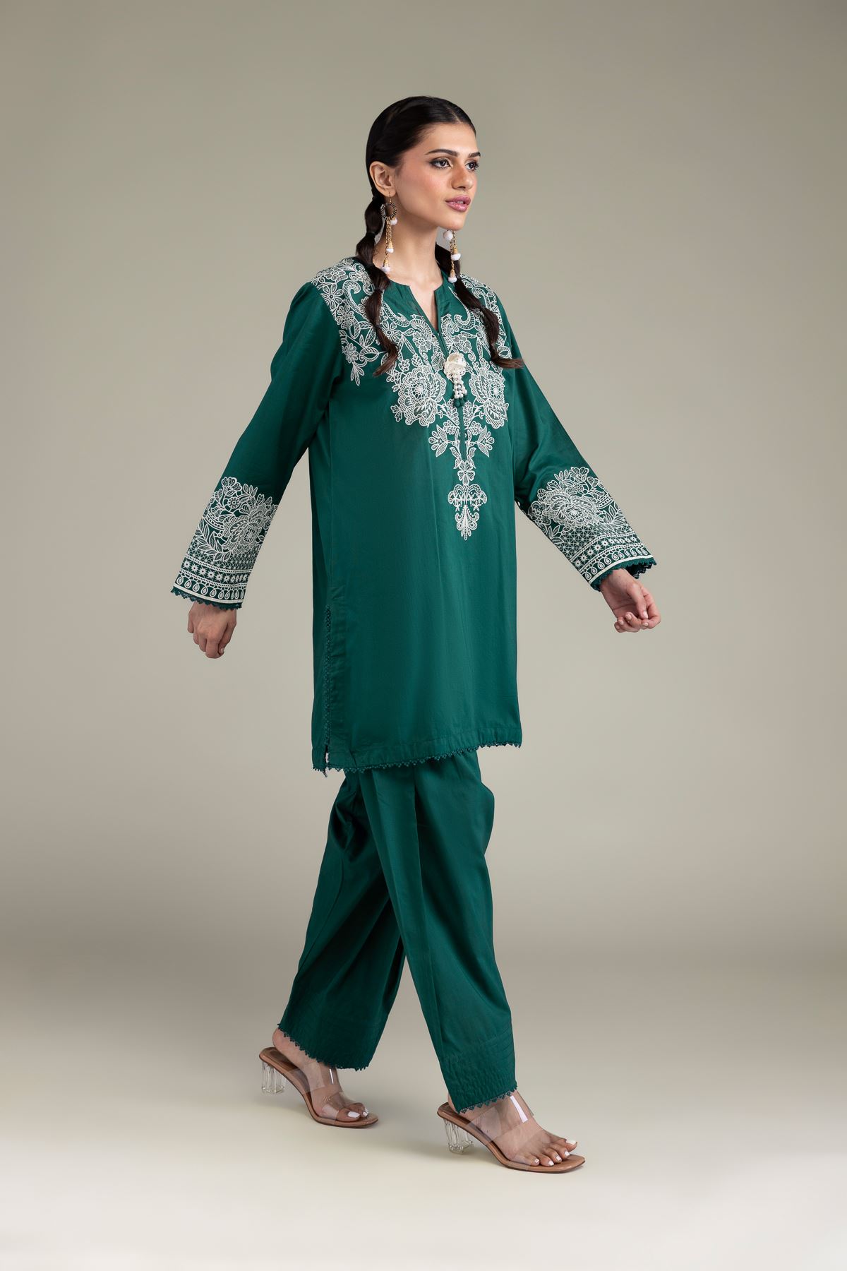 Dyed Cambric Green Solid Shalwar - 25-09-11E14-03TA-VG