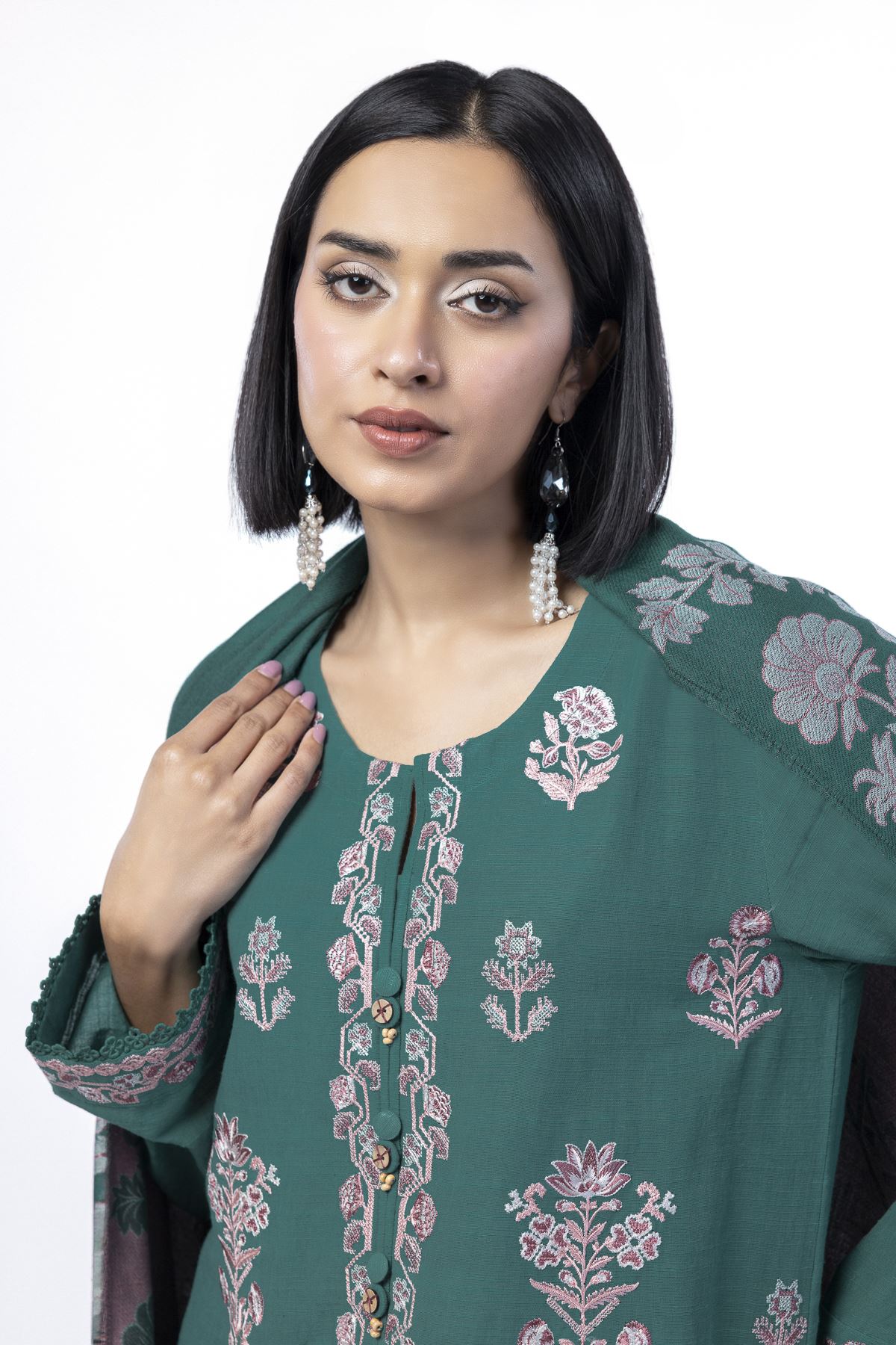 Embroidered Khaddar Tailored 3 Piece - LKN99AST-VG