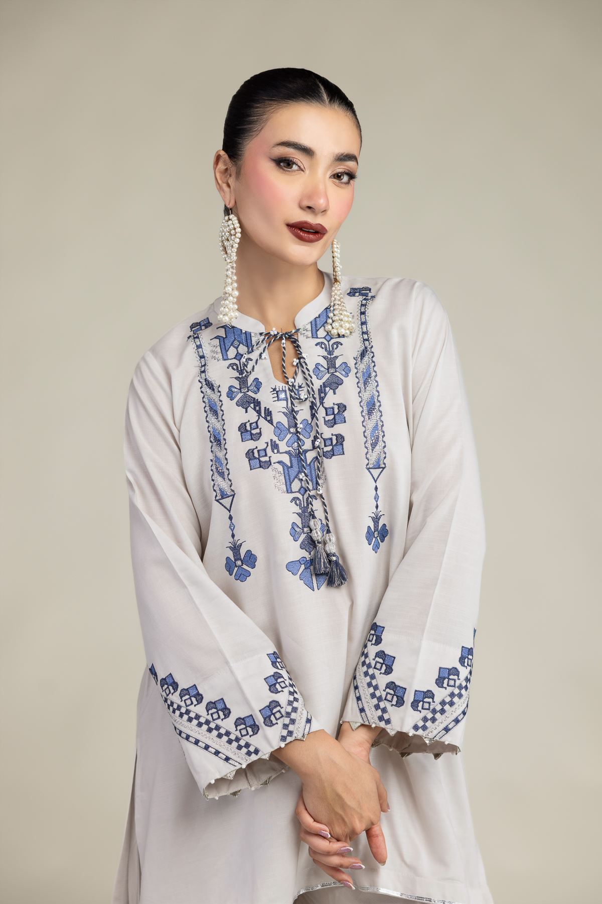 Embroidered Raw Silk Raw Silk Kurta - T-A11-26-118FI2-VG