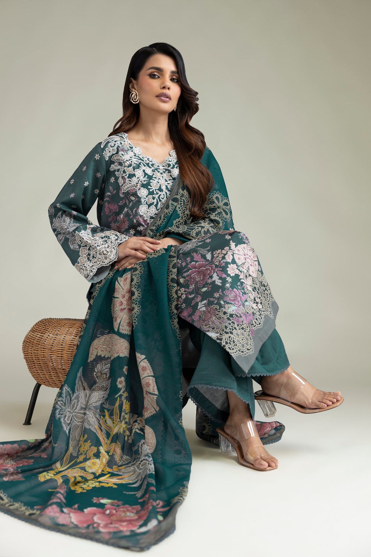 Embroidered Lawn Lawn 3-Piece Tailored - 1-26-102-A-F-VG