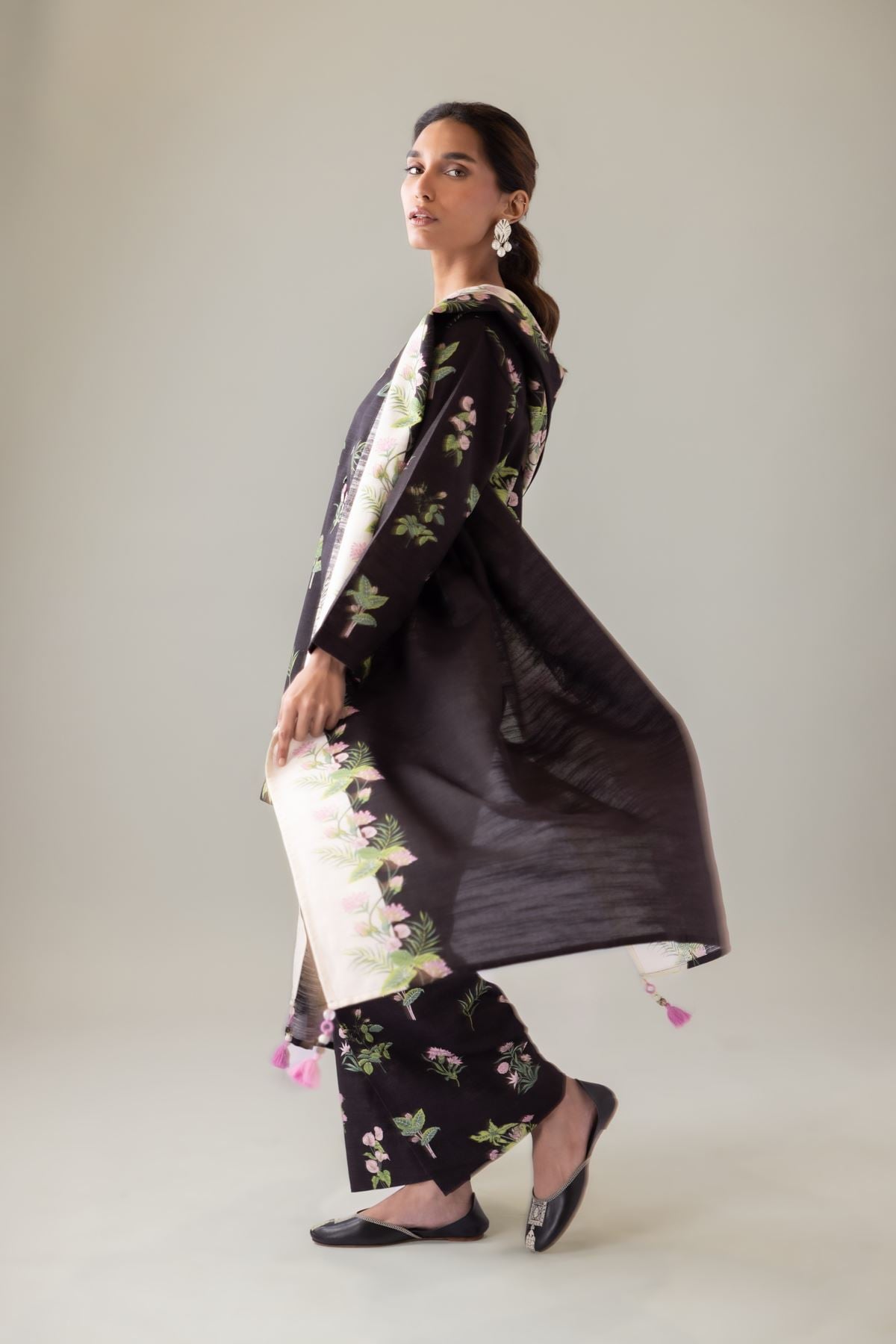 Printed Textured Cotton Dupatta - 25-09-11E2-09TA-VG