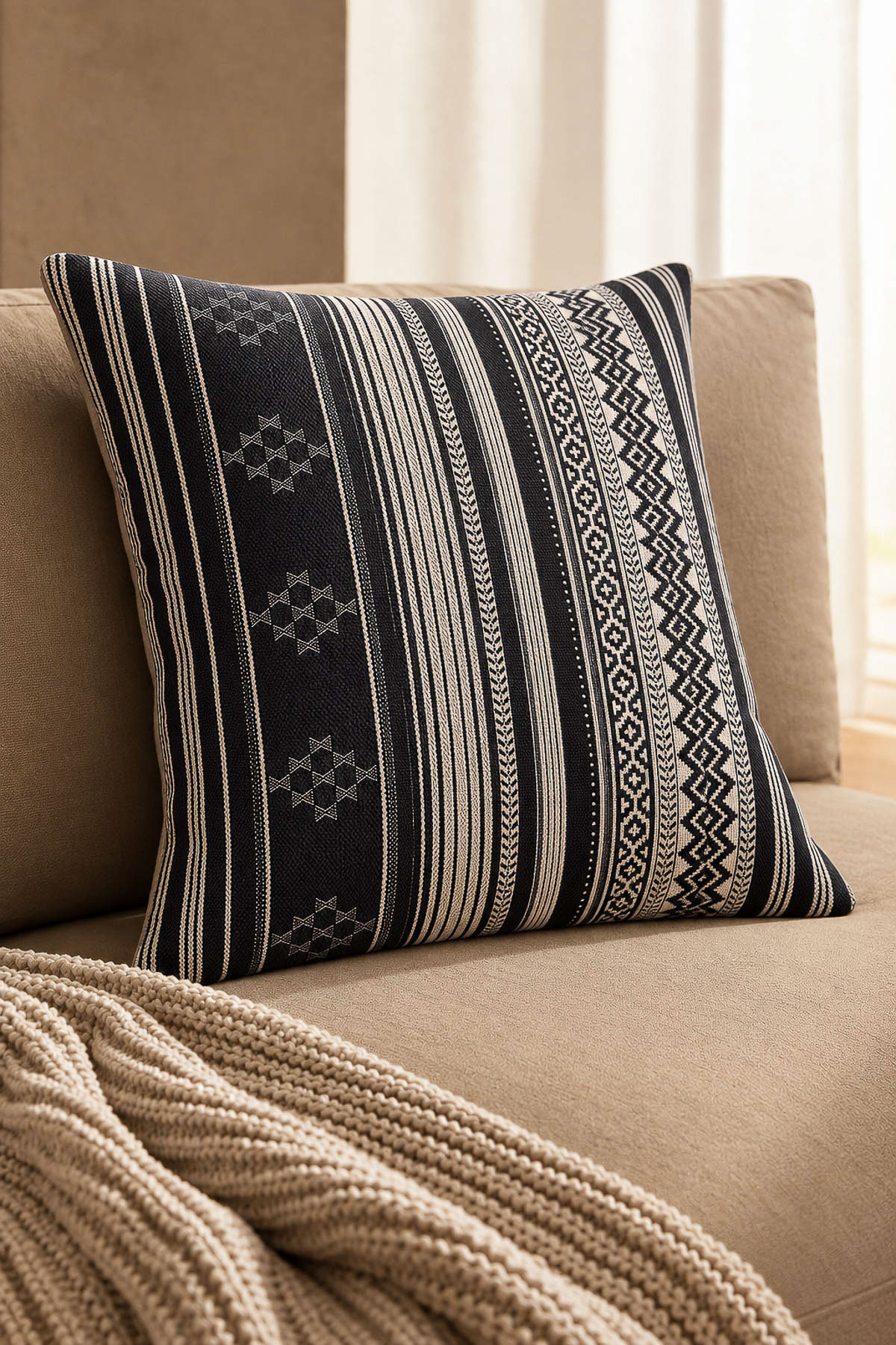 Printed Polyester Jute 16x16in Cushion Cover - 2-26-202-A-D-VG