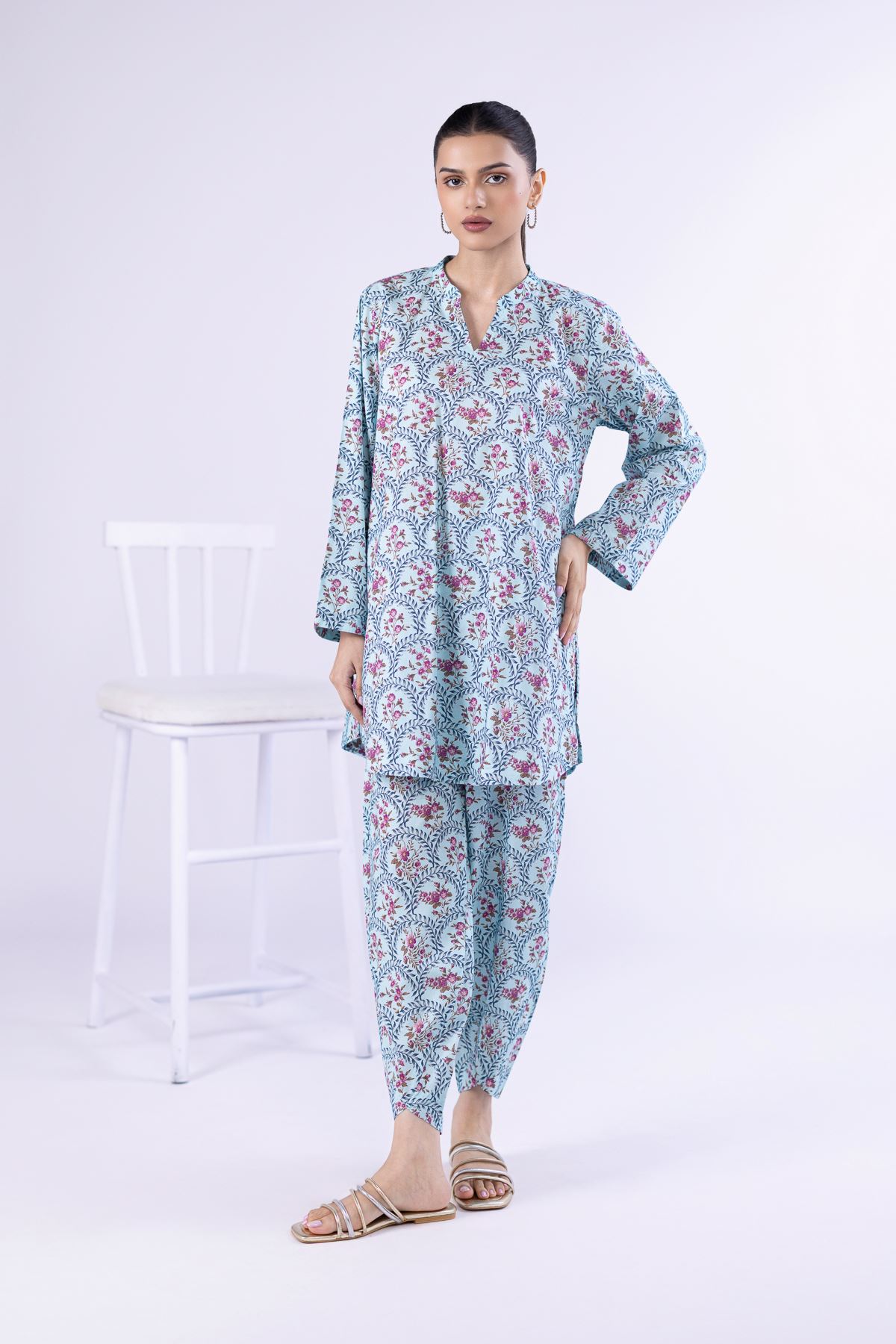 Printed Cambric Pants - 25-05E56-02BB-VG