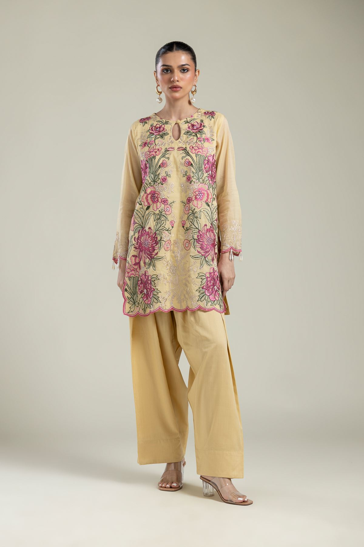 Paper Silk Short Silk Kurta - 25-09-10E4-10BA-VG