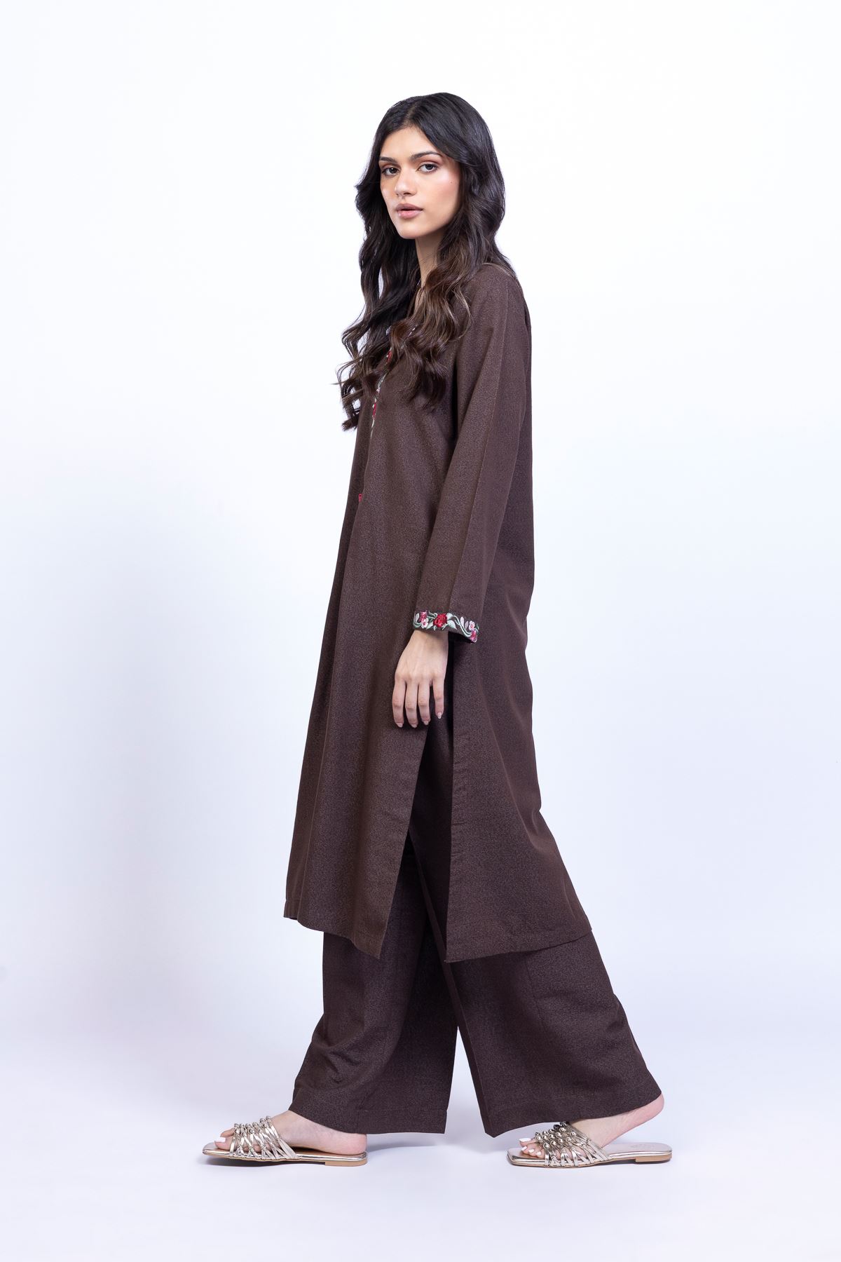 Embroidered Karandi Kurta - 25-09-11E5-07TA-VG