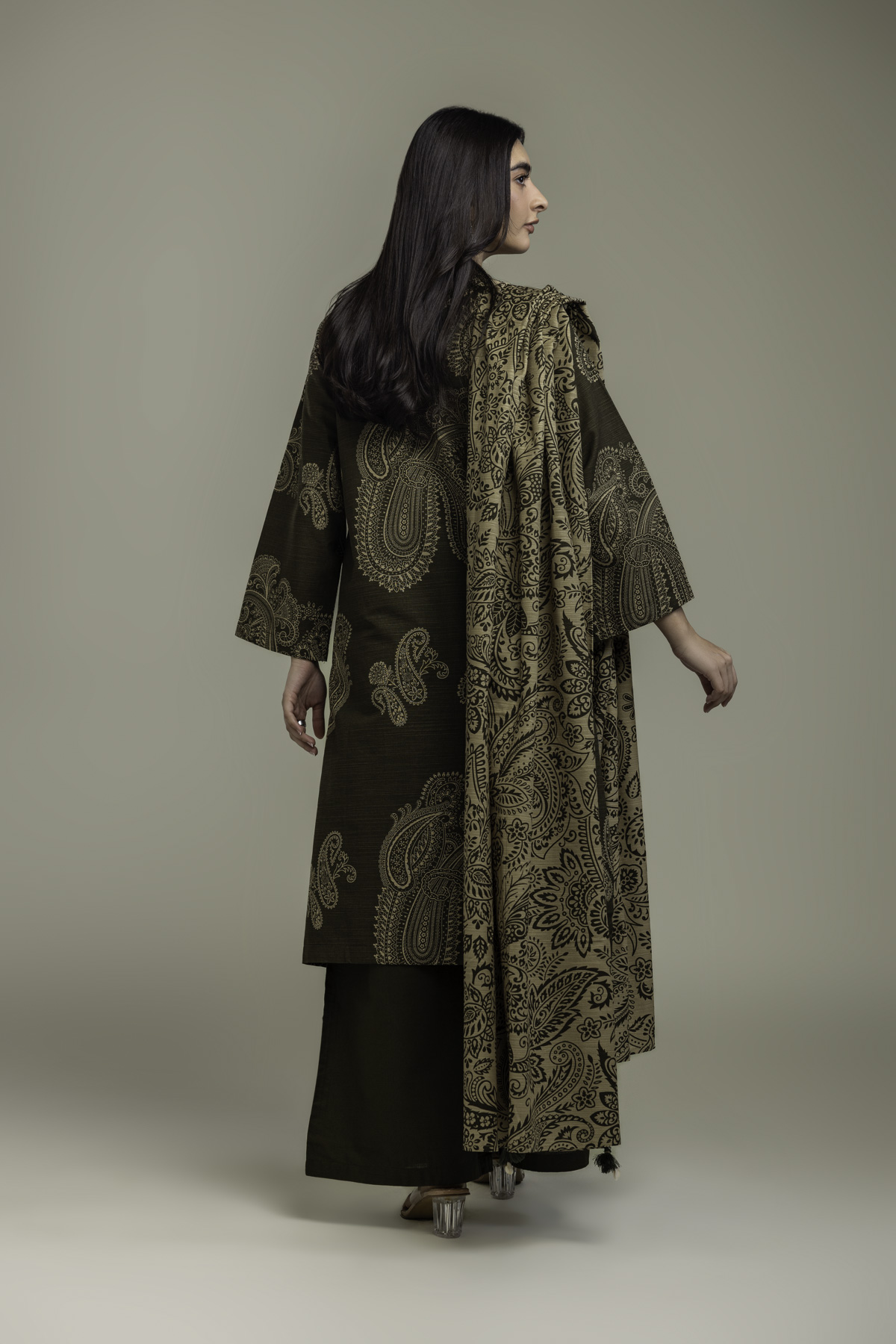 Printed Light Khaddar Khaddar 3-Piece Tailored - 2-26-308-A-G1-VG