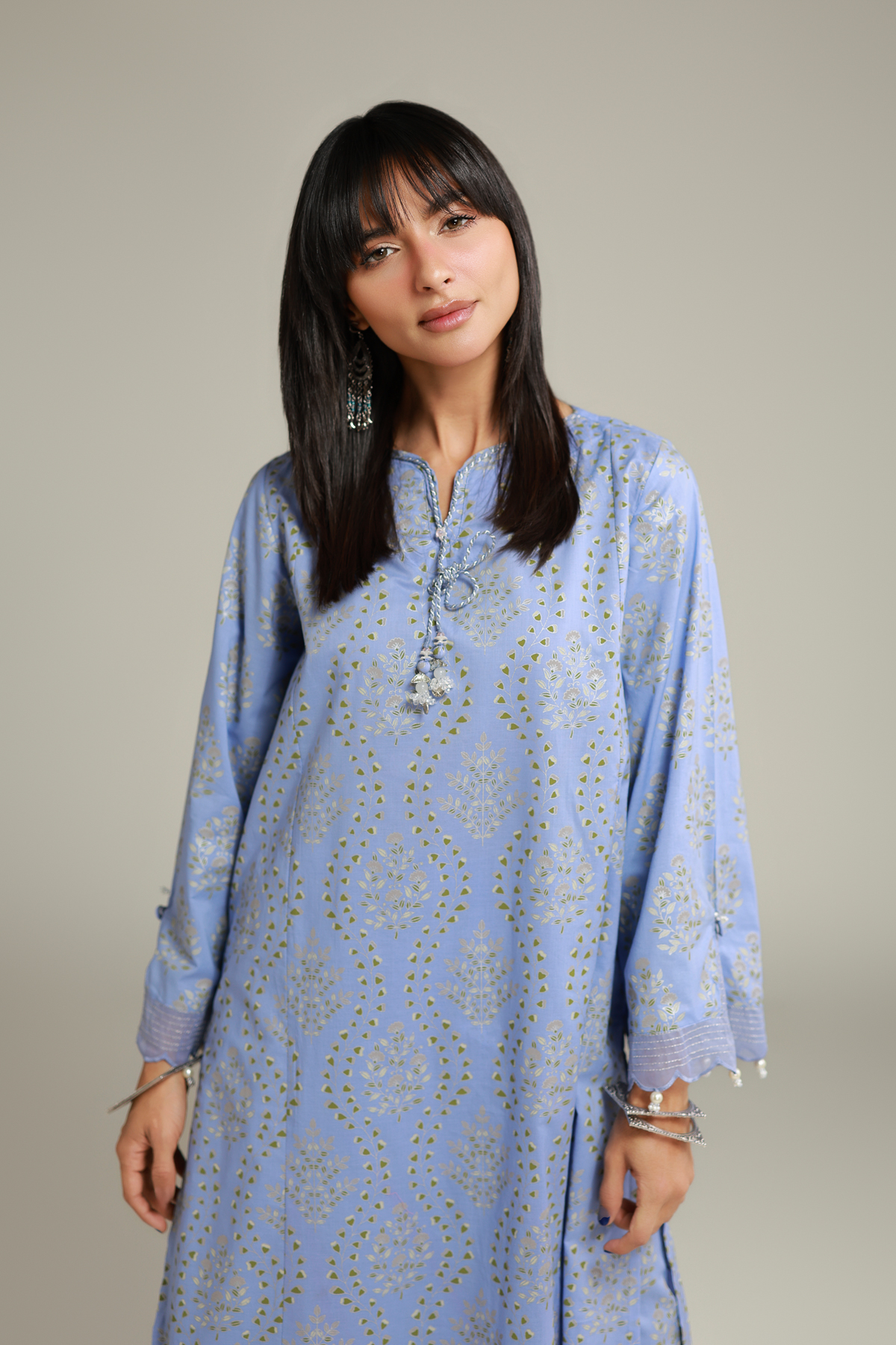 Printed Cambric Cambric Kurta - 8-26-202-A-A1-VG