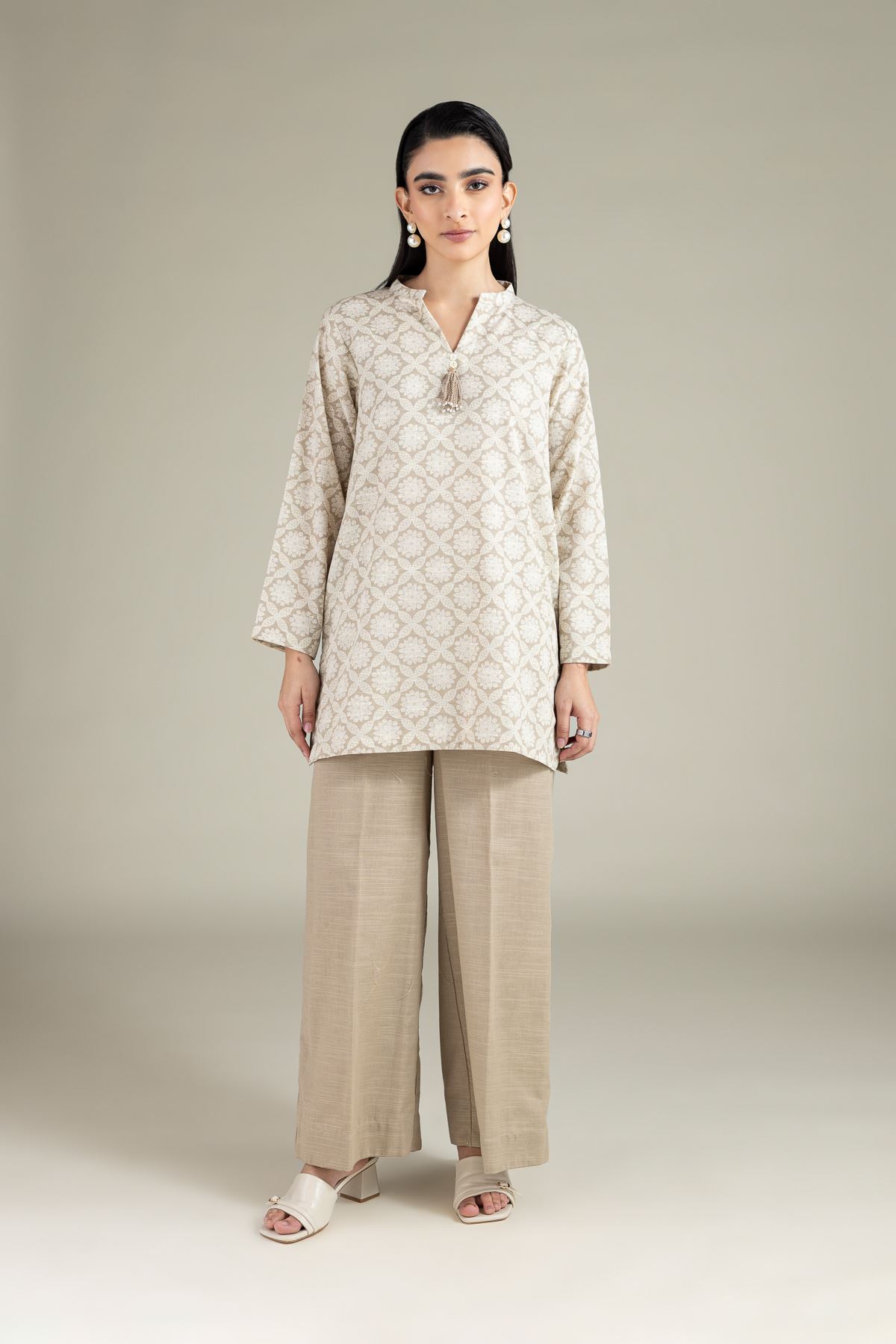 Dyed Khaddar Pants - 25-04EX10-10TA-VG