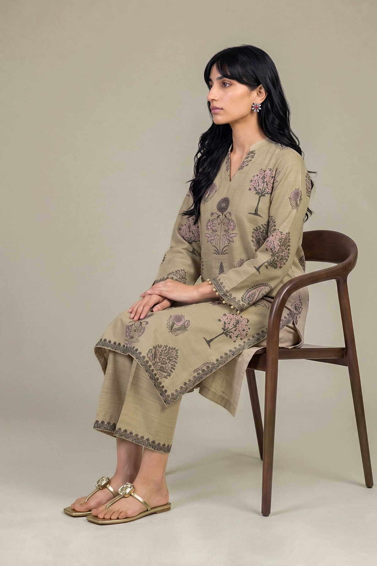 Printed Light Khaddar Light Khaddar kurta - 2-26-308-A-G1-VG