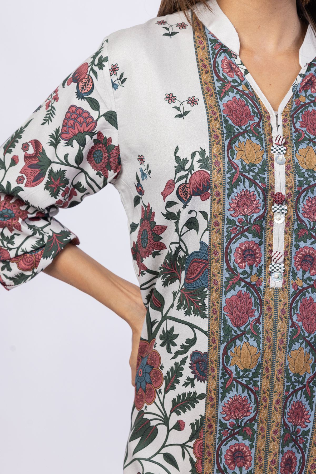 Printed Viscose Crepe Kurta - 25-07-7E9-02TA-VG