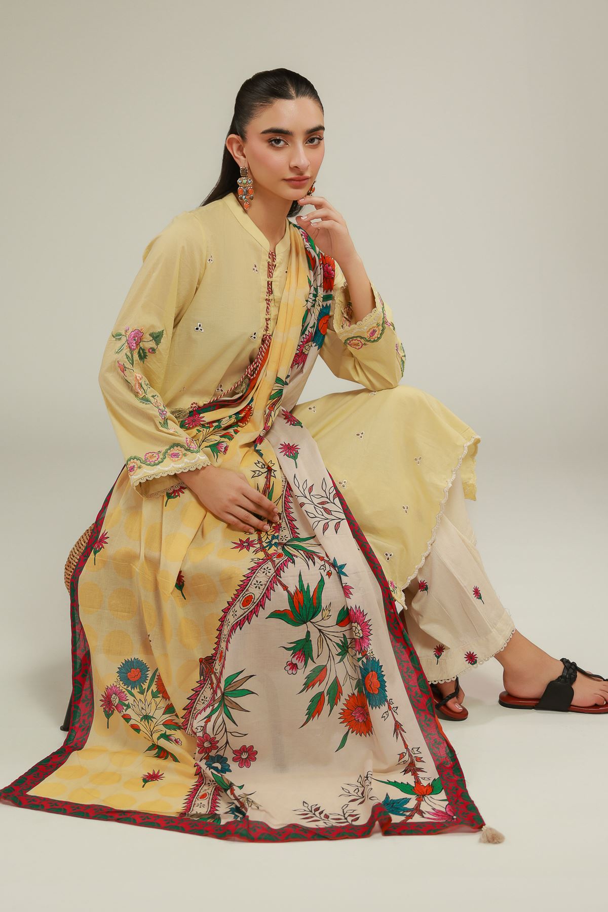 Embroidered Lawn Dupatta - 1-26-102-A-F-VG