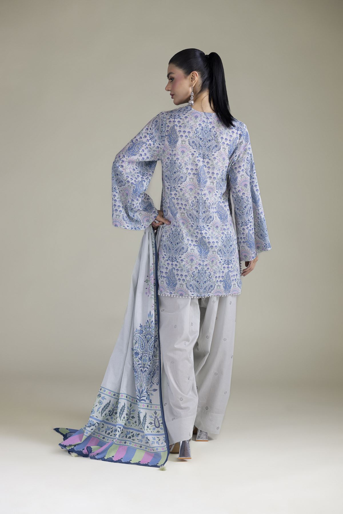 Embroidered Cambric Cambric Tailored 3-Piece - 1-26-102-A-F-VG
