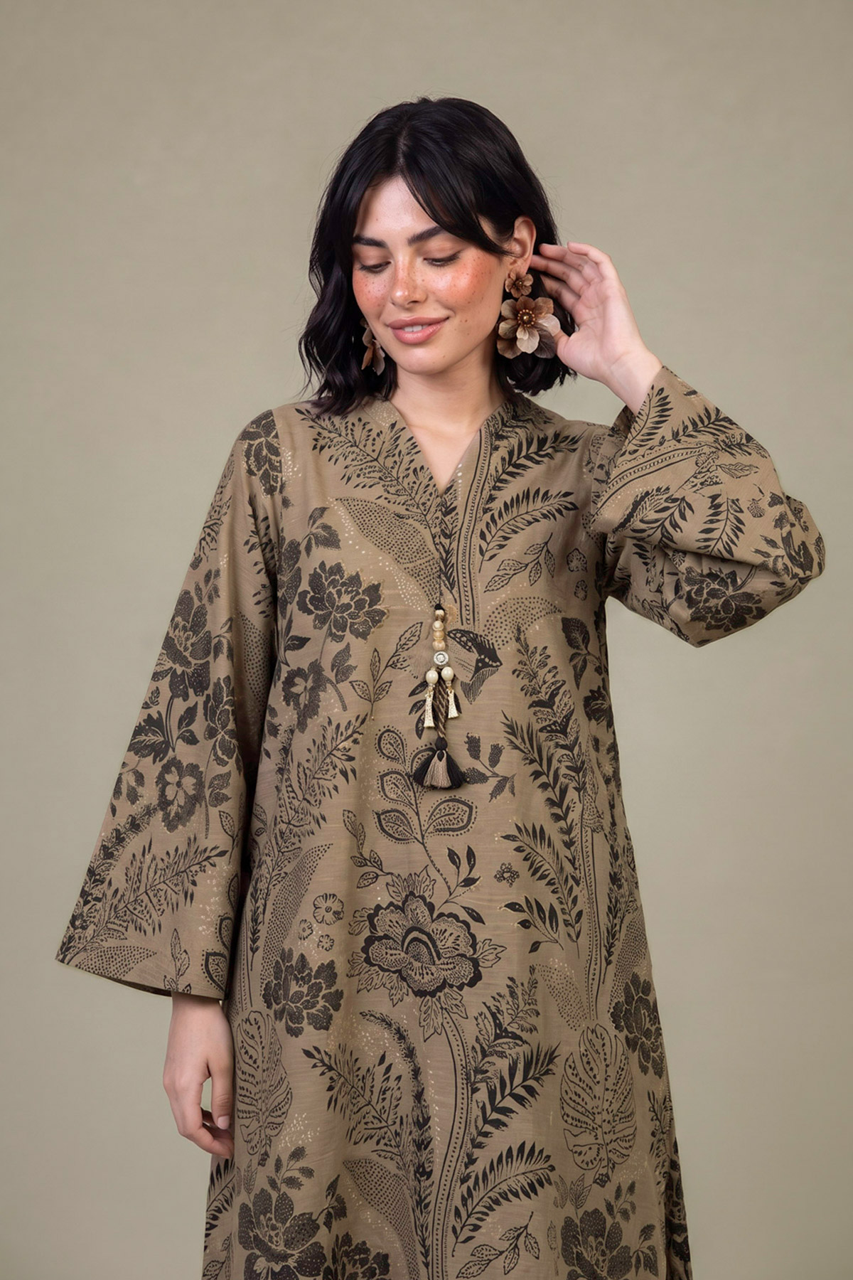 Printed Light Khaddar Tailored 2-Piece Set - 2-26-308-A-G1-VG