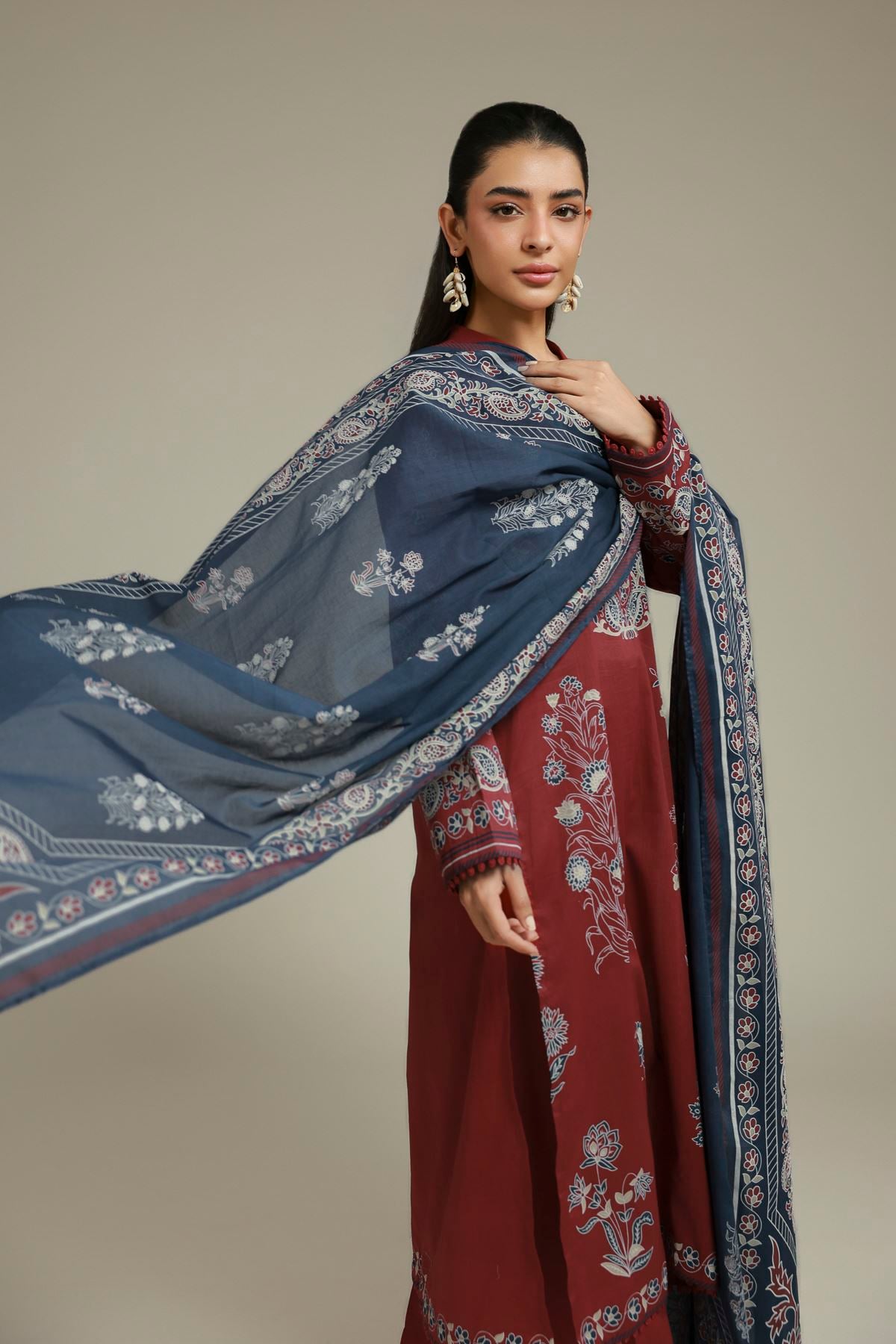 Printed Cambric Fabrics 3 Piece - A22-26-112FA1-VG