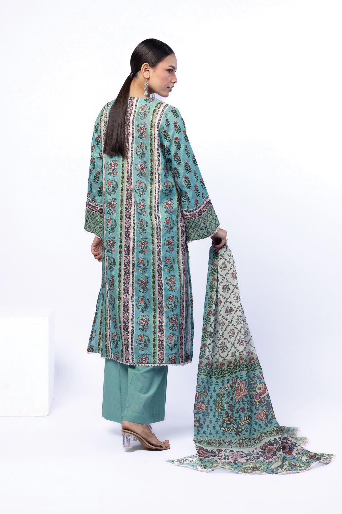 Printed Broshia Fabrics 3 Piece - A113-26-110EJ1-VG