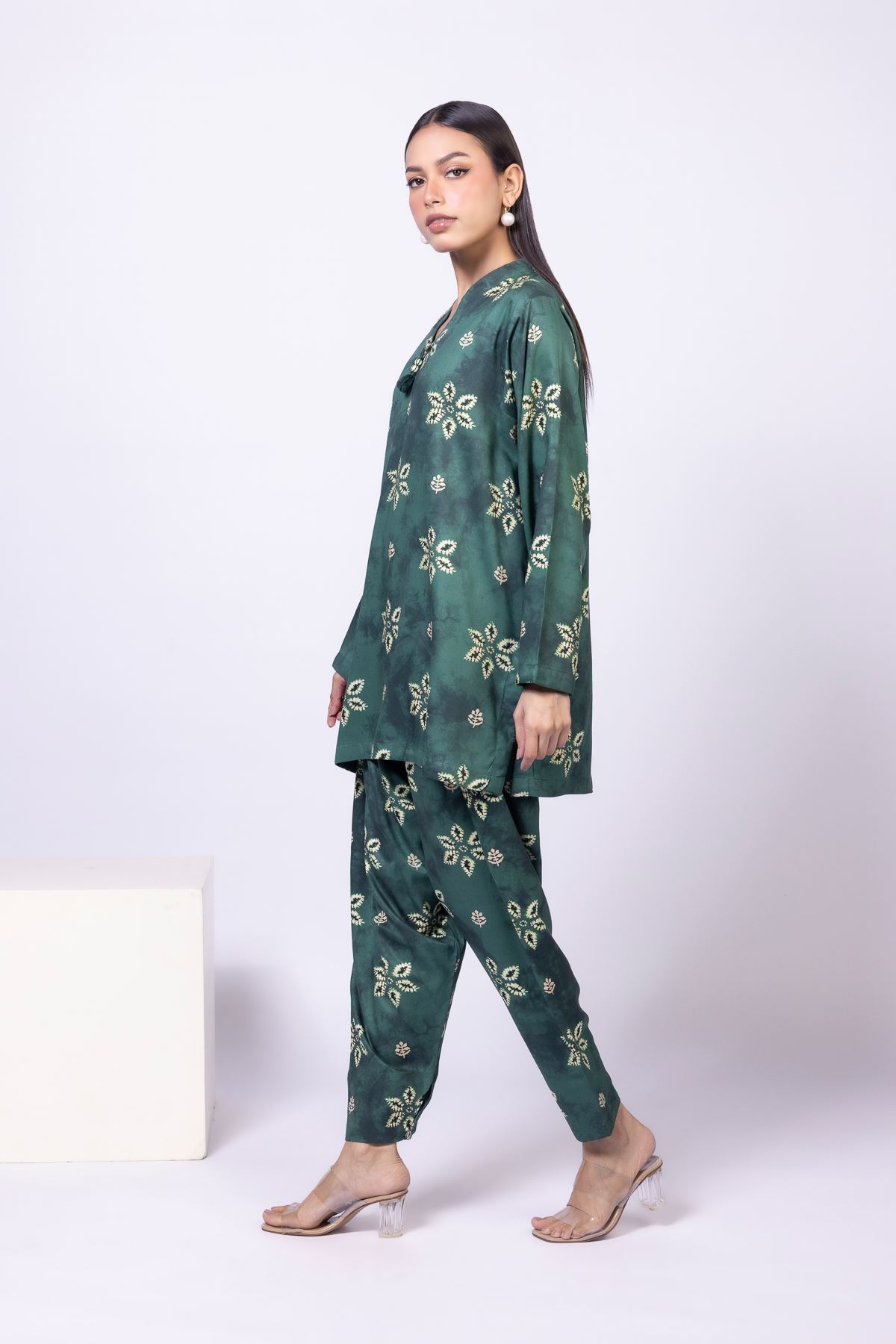 Printed Marina Kurta - 25-09-11E3-07TA-VG