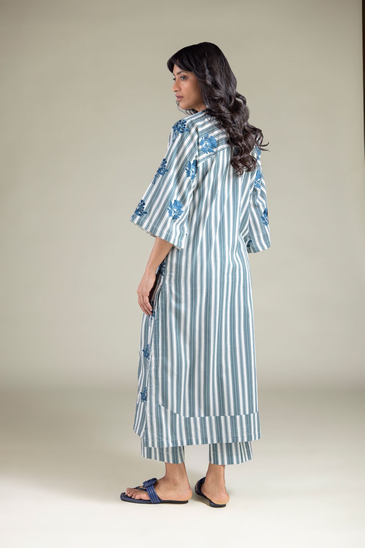 Embroidered Cotton Dobby Kurta - 1001927332