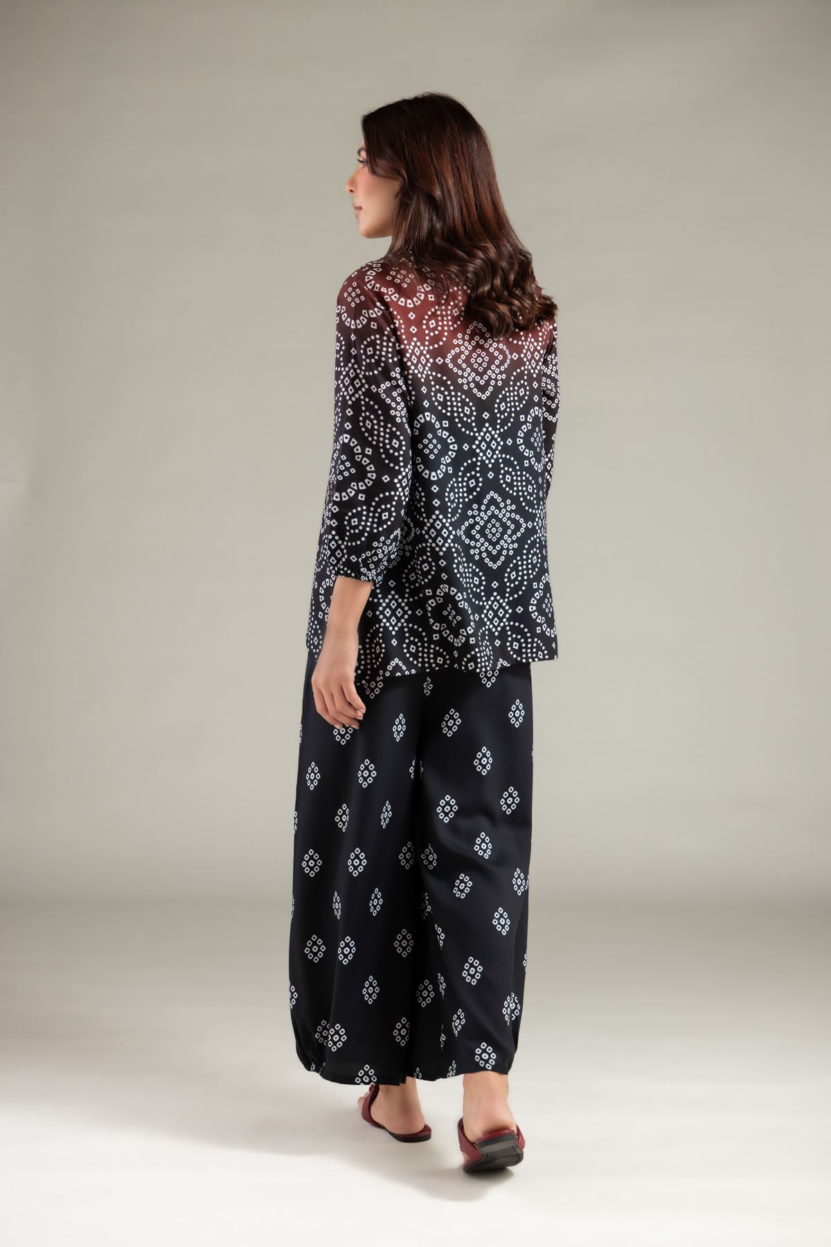 Embroidered Viscose Crepe Blouse - 6-26-101-A-H-VG