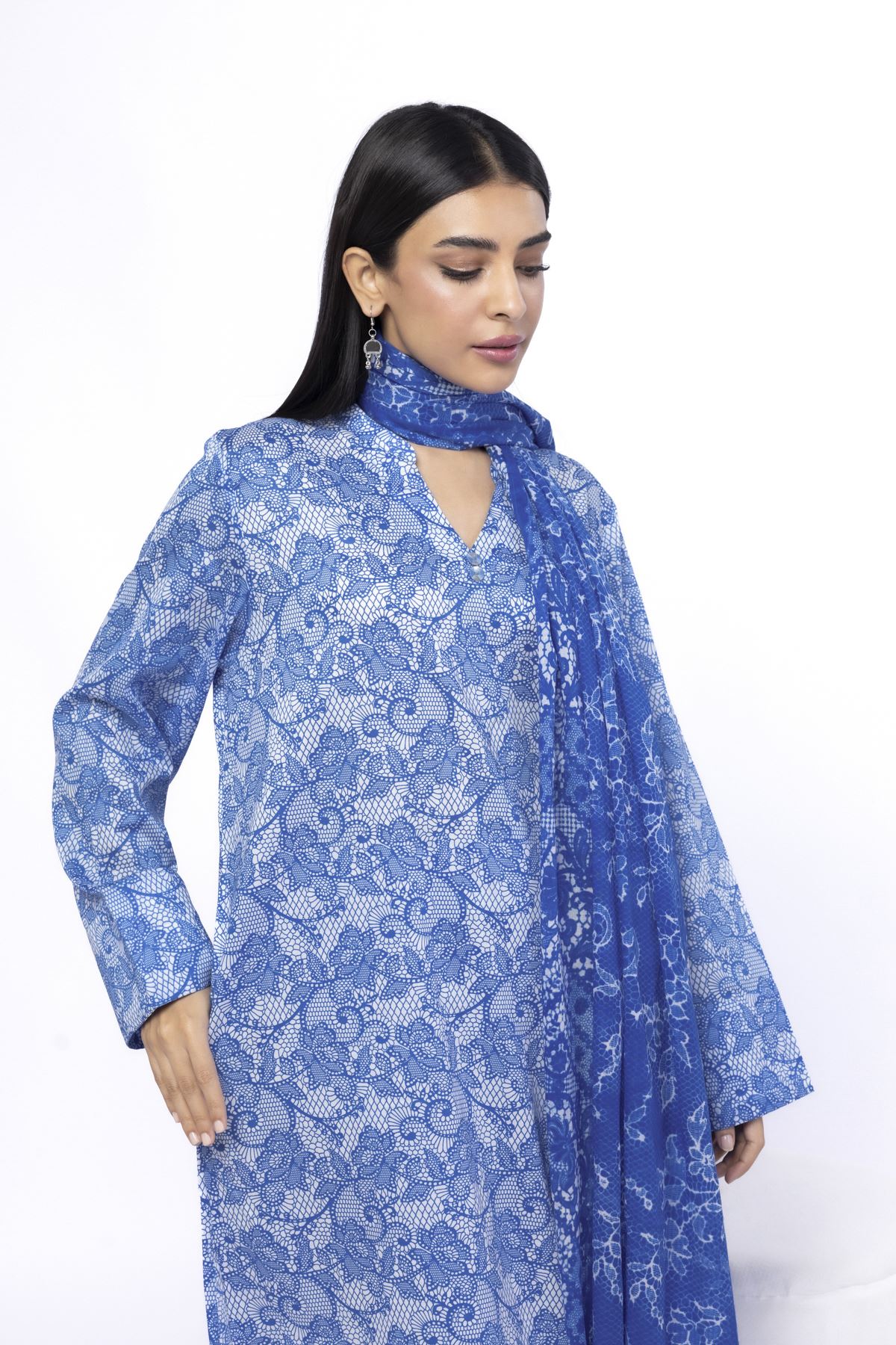 Printed Lawn Fabrics 3 Piece - CA02A-VG
